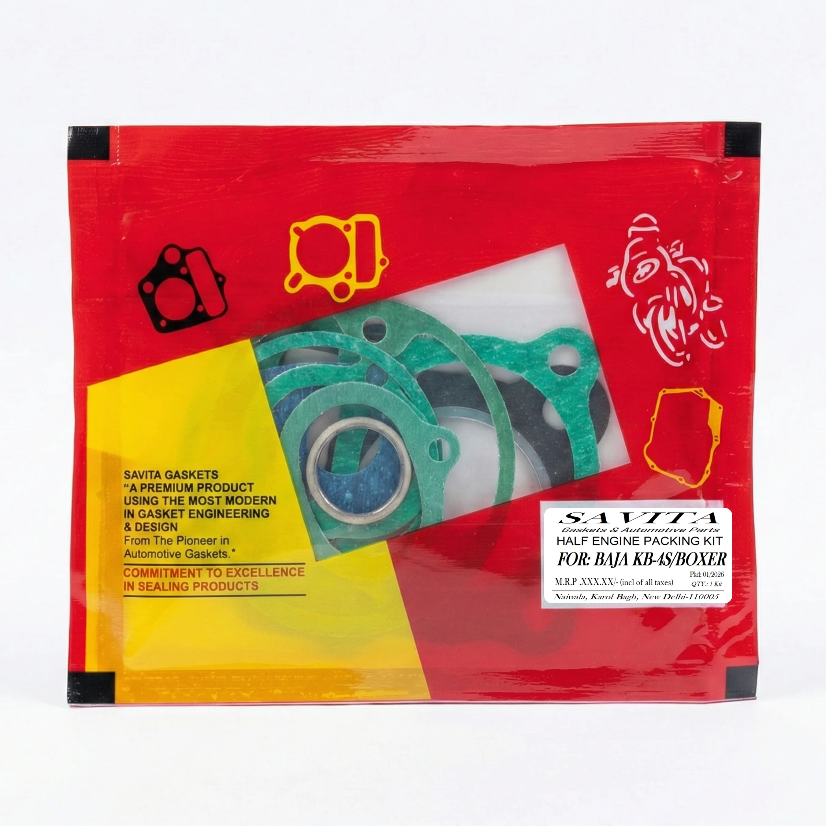 Savita Half Engine Kit for KB4S / Boxer | Auto Parts