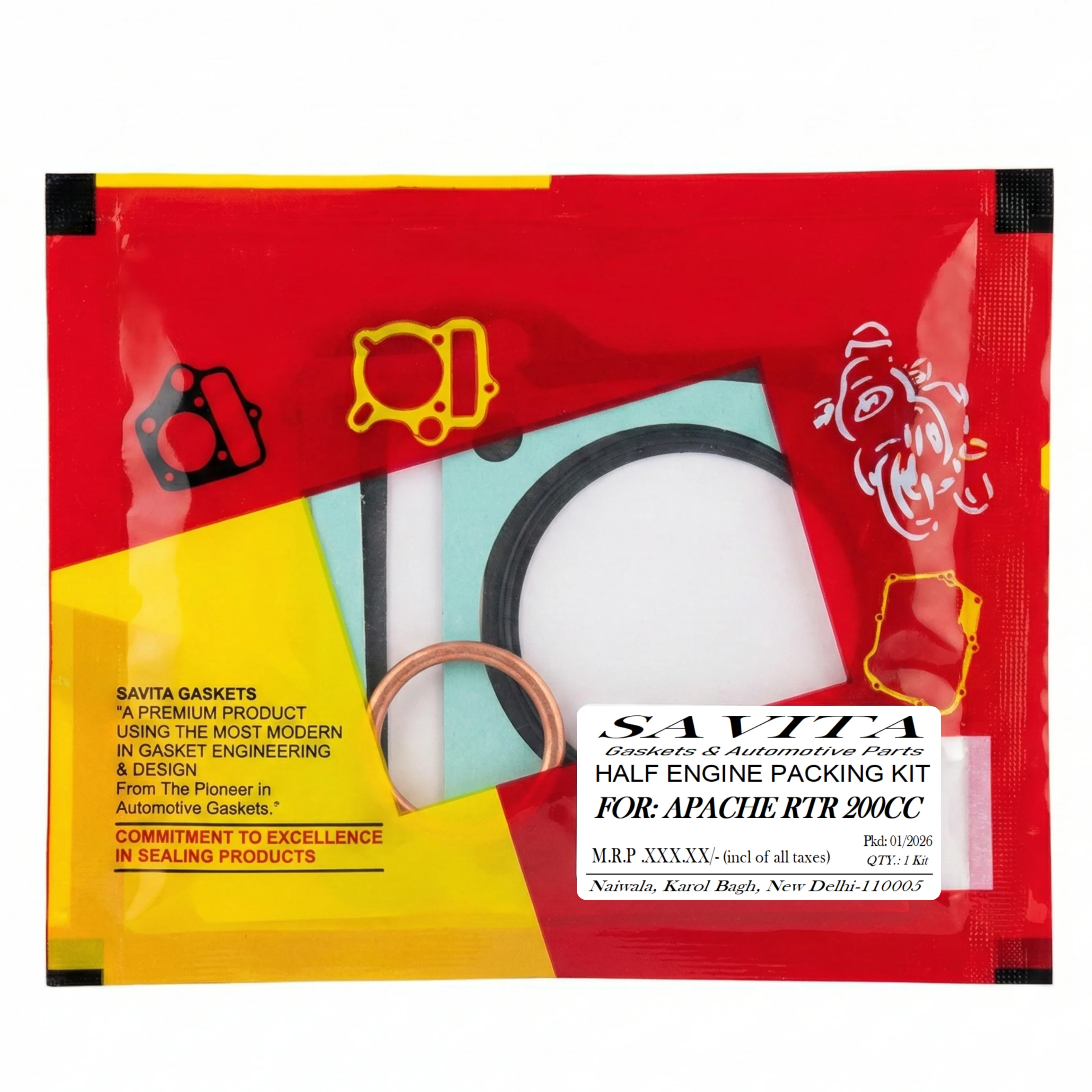 Savita Half Engine Kit for Apache RTR 200 4V