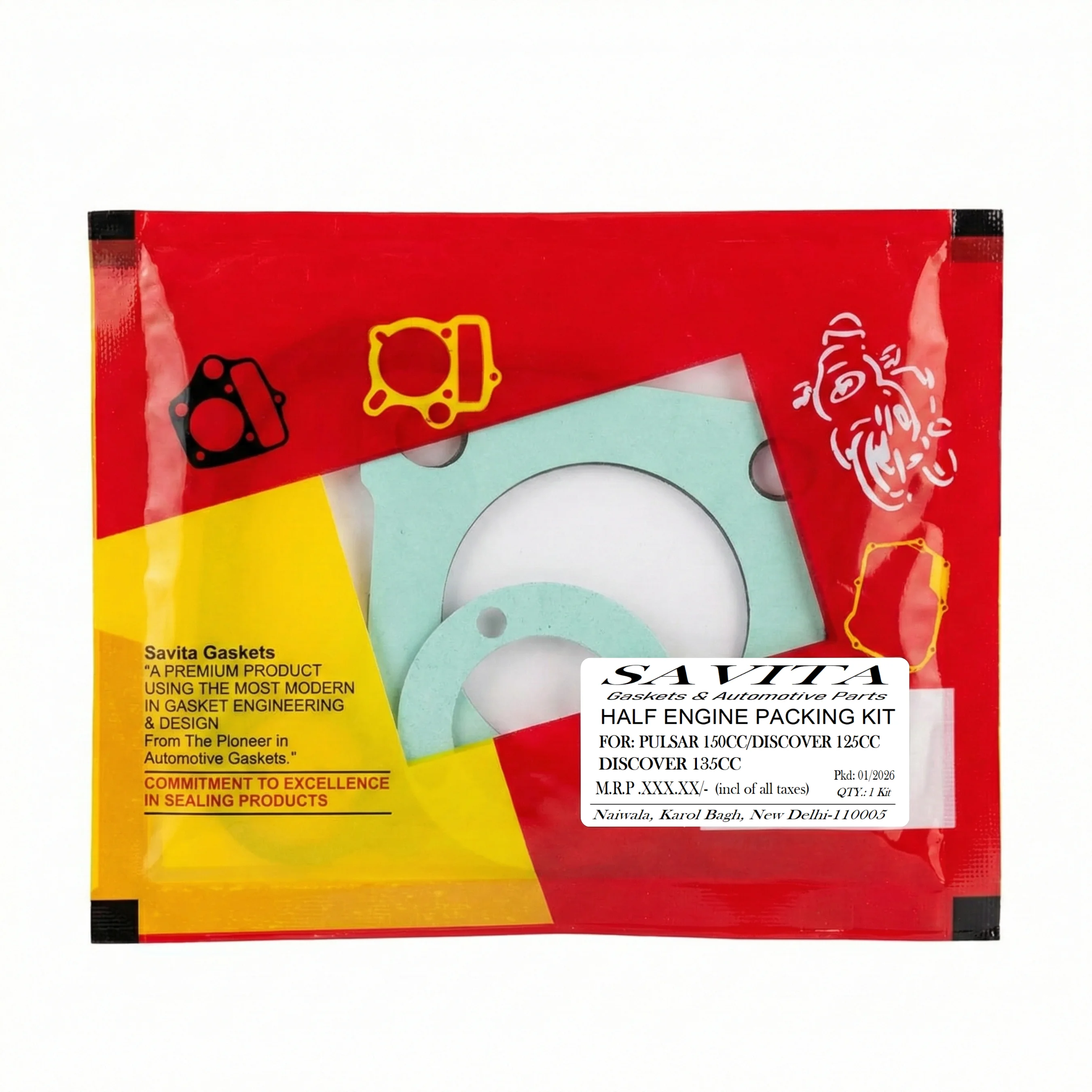 Savita Half Engine Kit for Pulsar 150 (Classic/UG) | Auto Parts