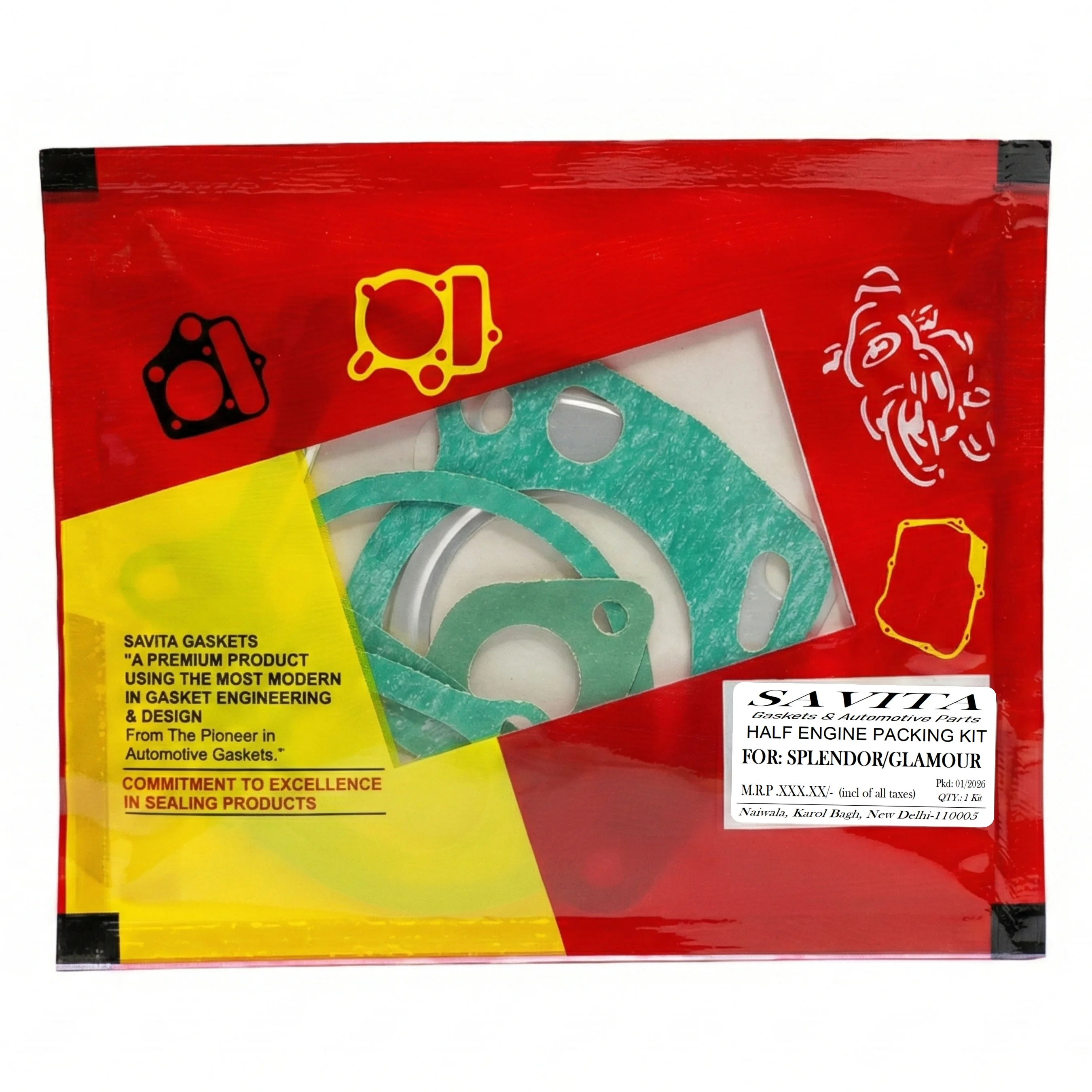 Savita Half Engine Kit for Glamour / Super Splendor | Auto Parts