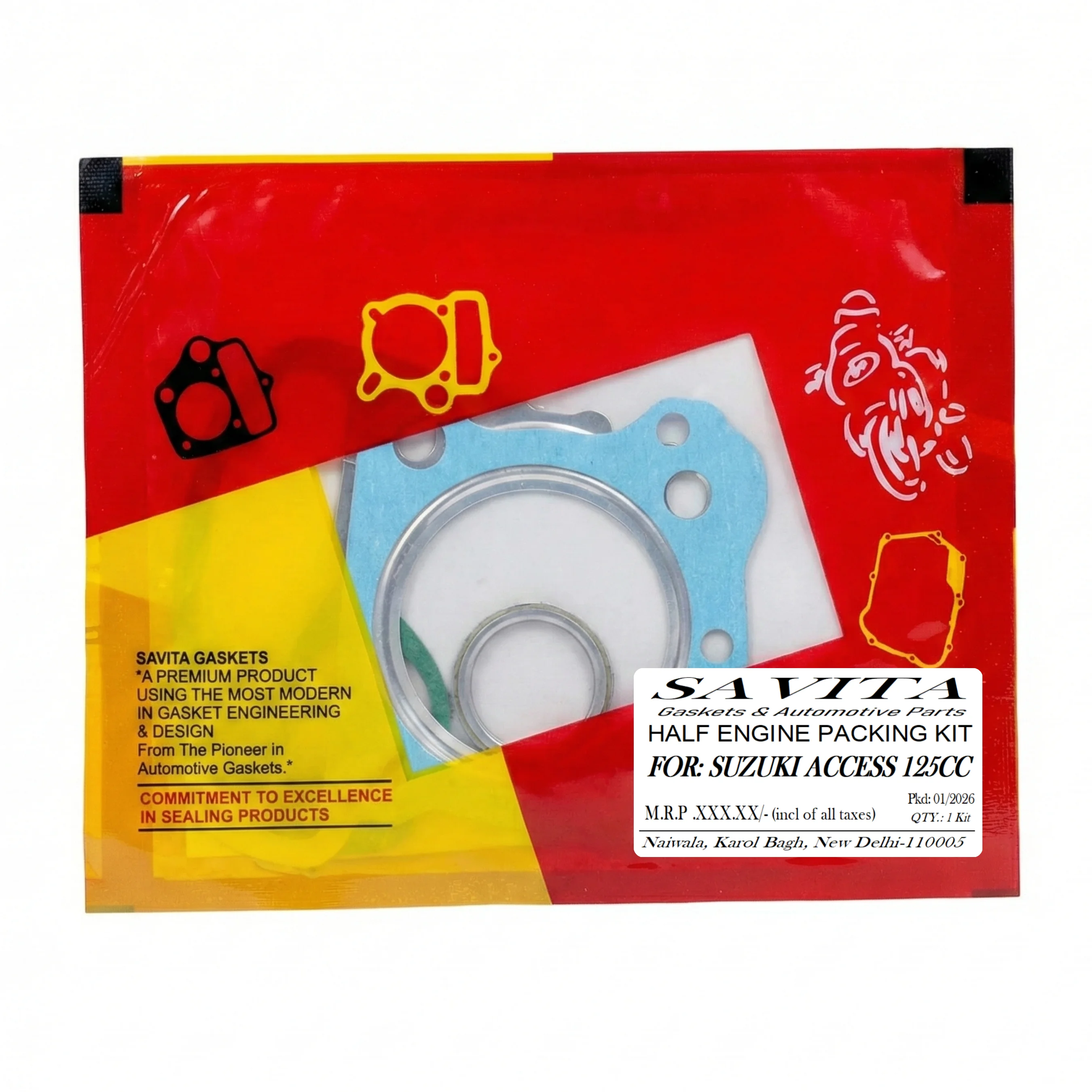 Savita Half Engine Kit for Suzuki Access 125 New | Auto Parts