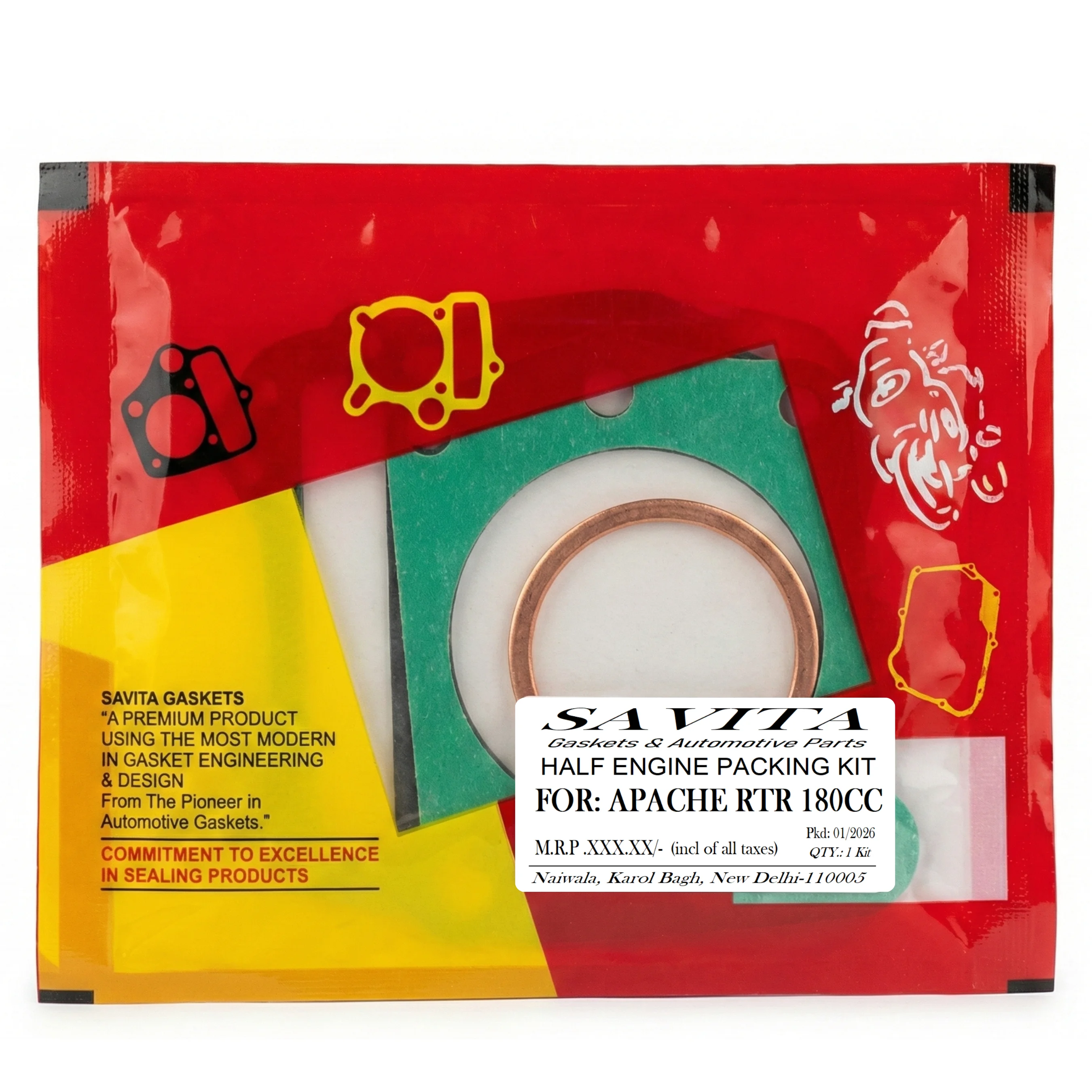 Savita Racing Half Engine Kit for Apache RTR 160 / 180 (2V) | Auto Parts