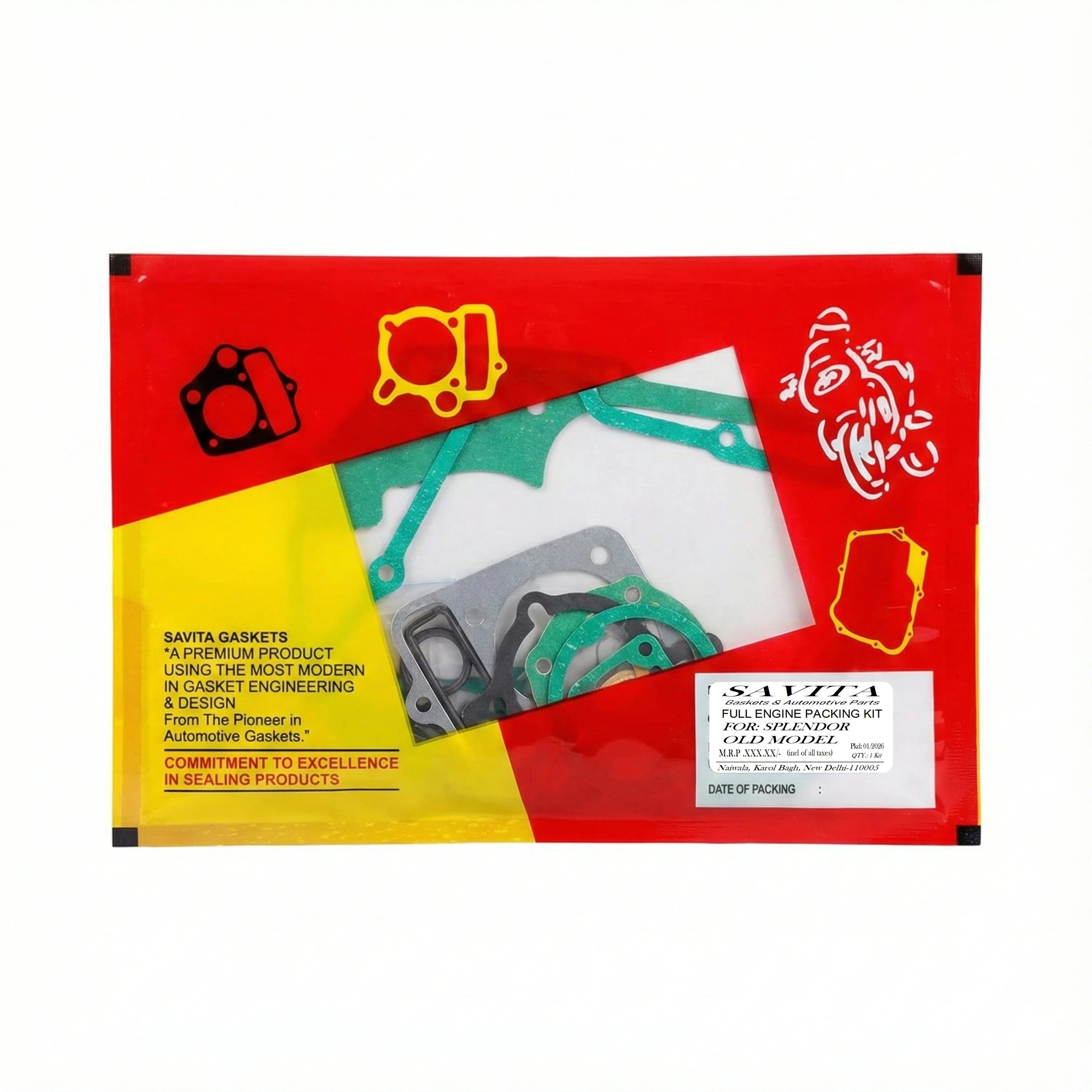 Hero Honda Splendor Old Model Full Engine Gasket & Packing Kit – Savita Auto Parts
