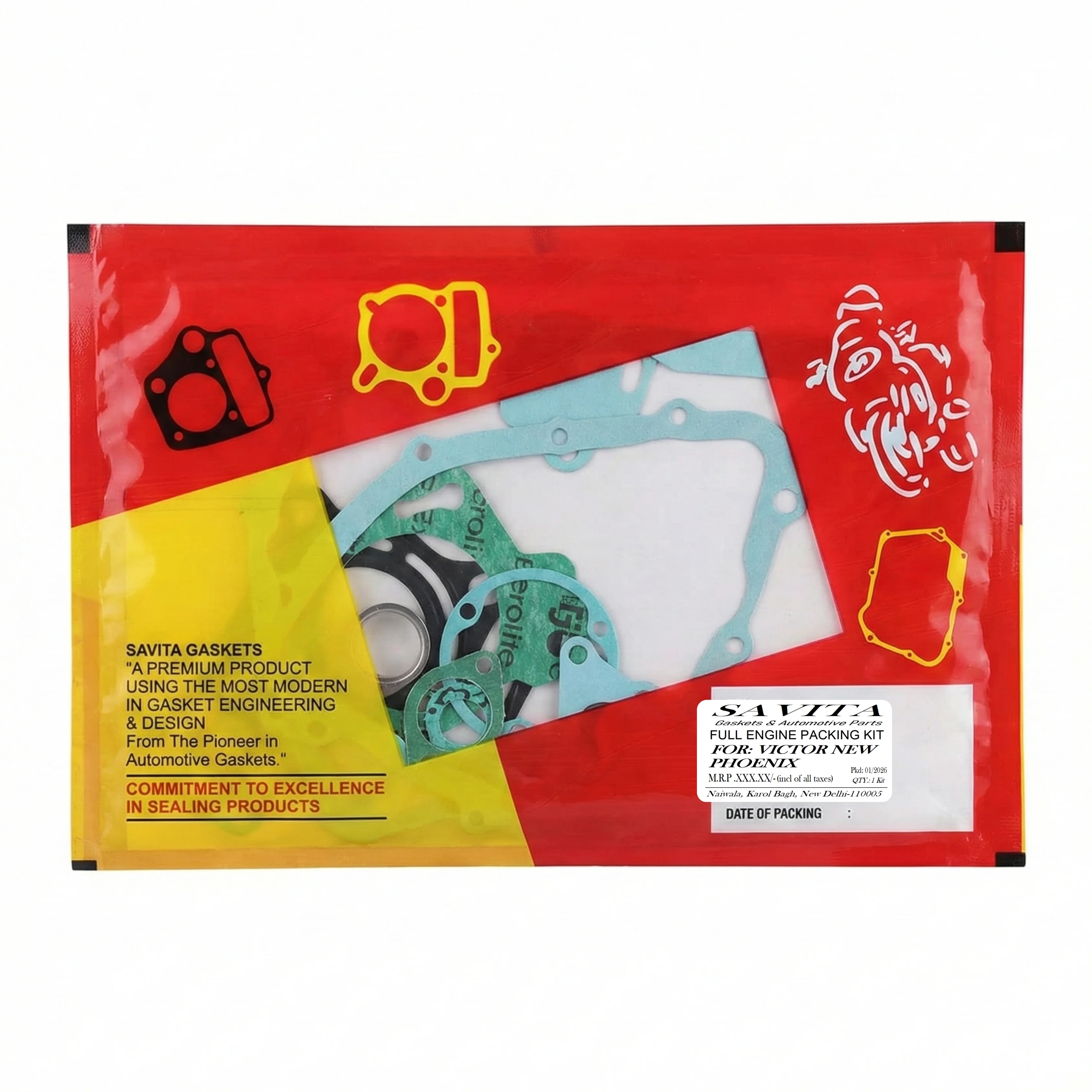 TVS Victor New / Phoenix 125 Full Engine Gasket & Packing Kit – Savita Auto Parts