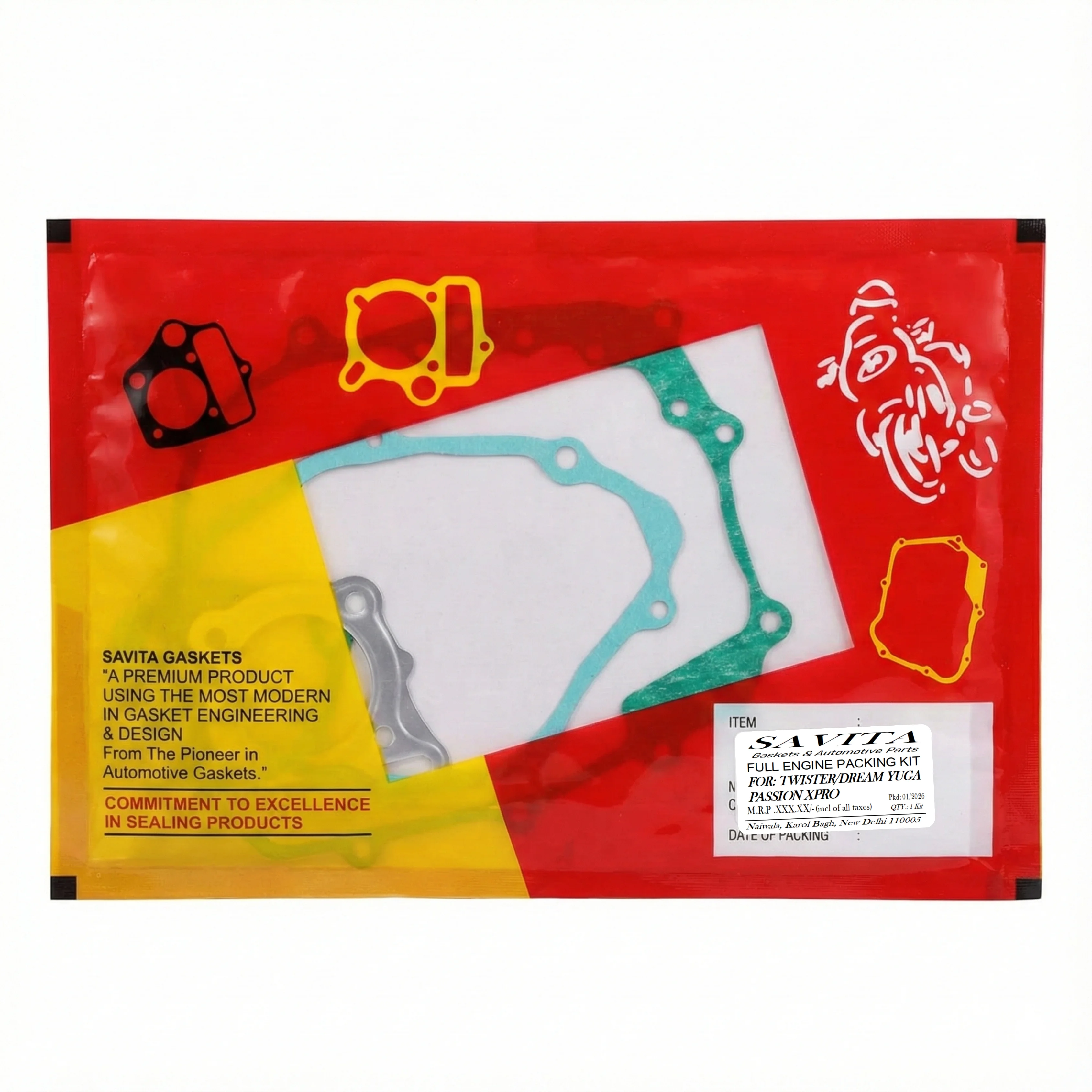 Honda Twister / Dream Yuga Full Engine Gasket & Packing Kit – Savita Auto Parts