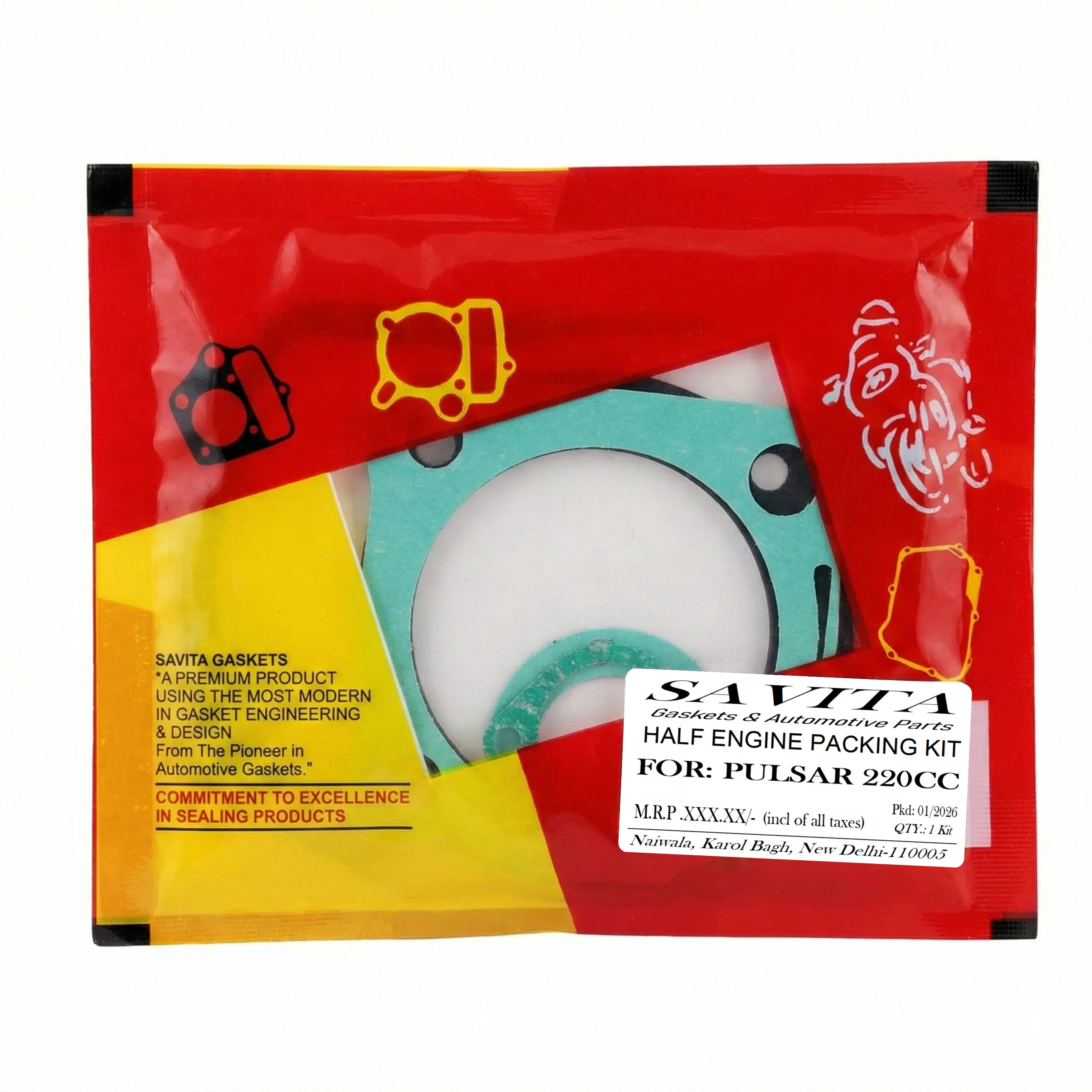 Savita Half Engine Kit for Pulsar 220 / 220F | Auto Parts