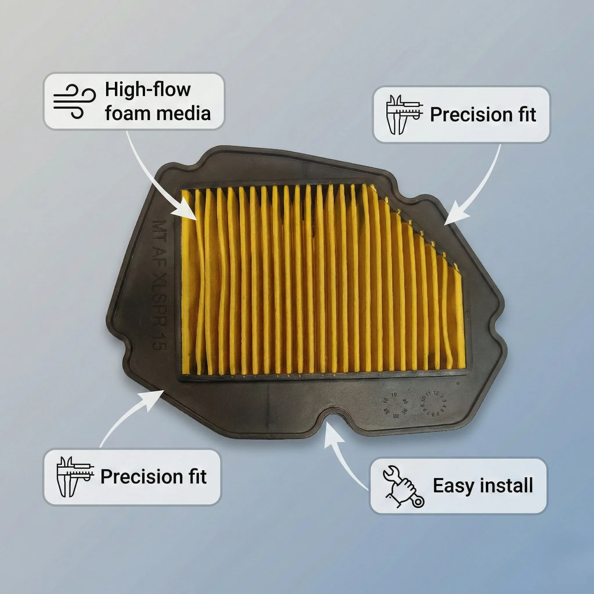 TVS XL 100 BS6 Series Foam Air Filter Element – Savita Auto Parts