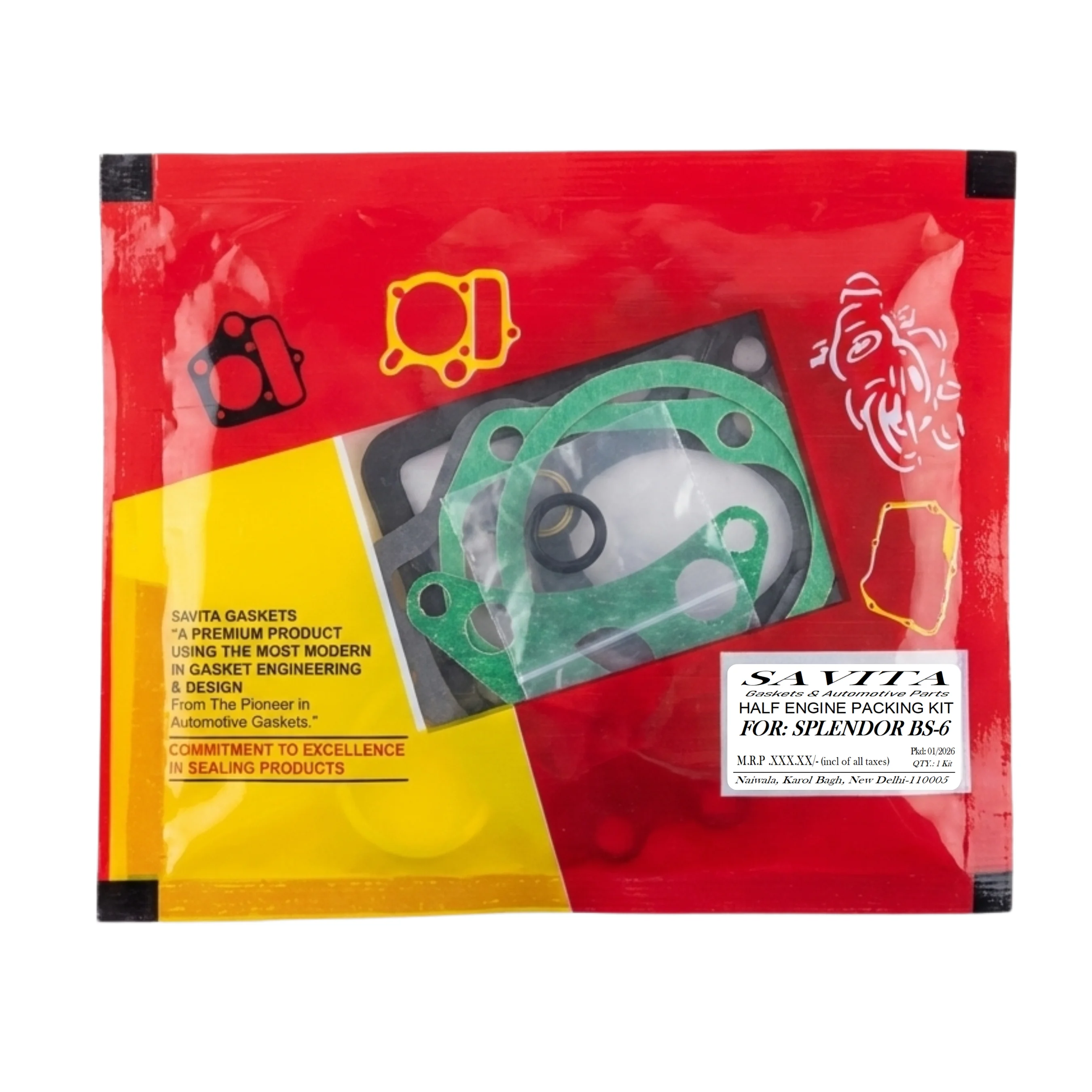 Savita Half Engine Kit for Splendor+ BS6 | Auto Parts