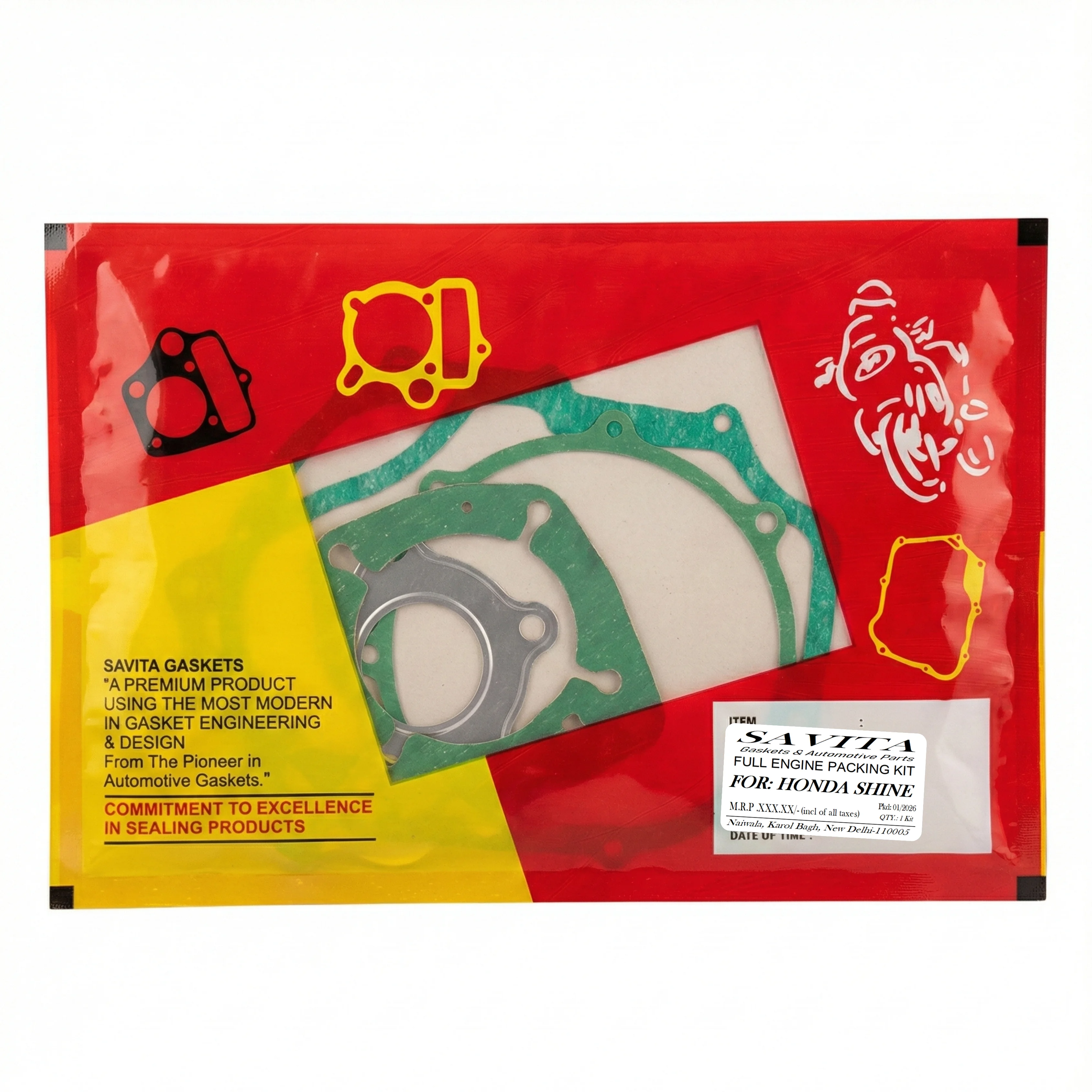 Honda CB Shine / Shine SP Full Engine Gasket & Packing Kit – Savita Auto Parts