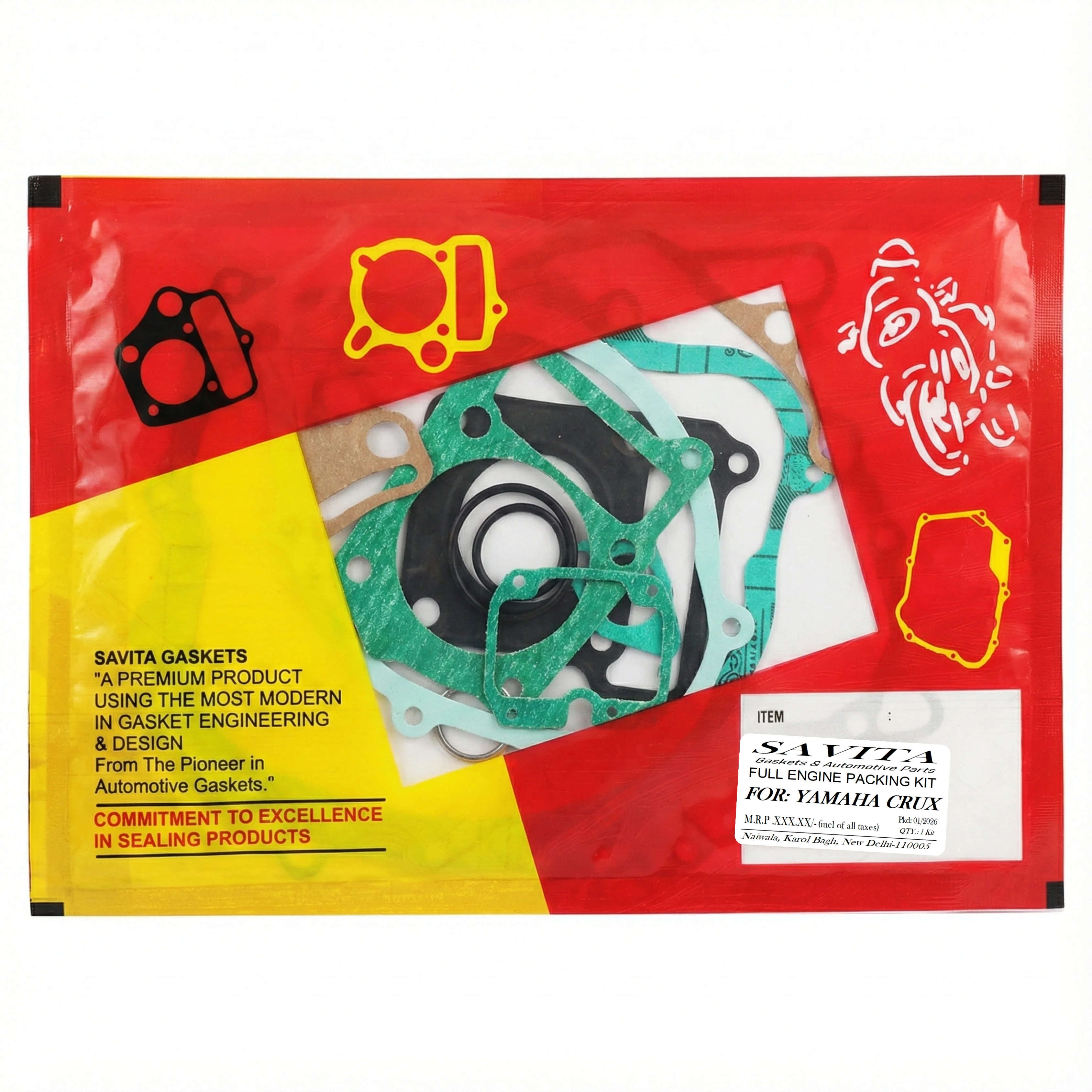 Yamaha Crux (106cc) Full Engine Gasket & Packing Kit – Savita Auto Parts