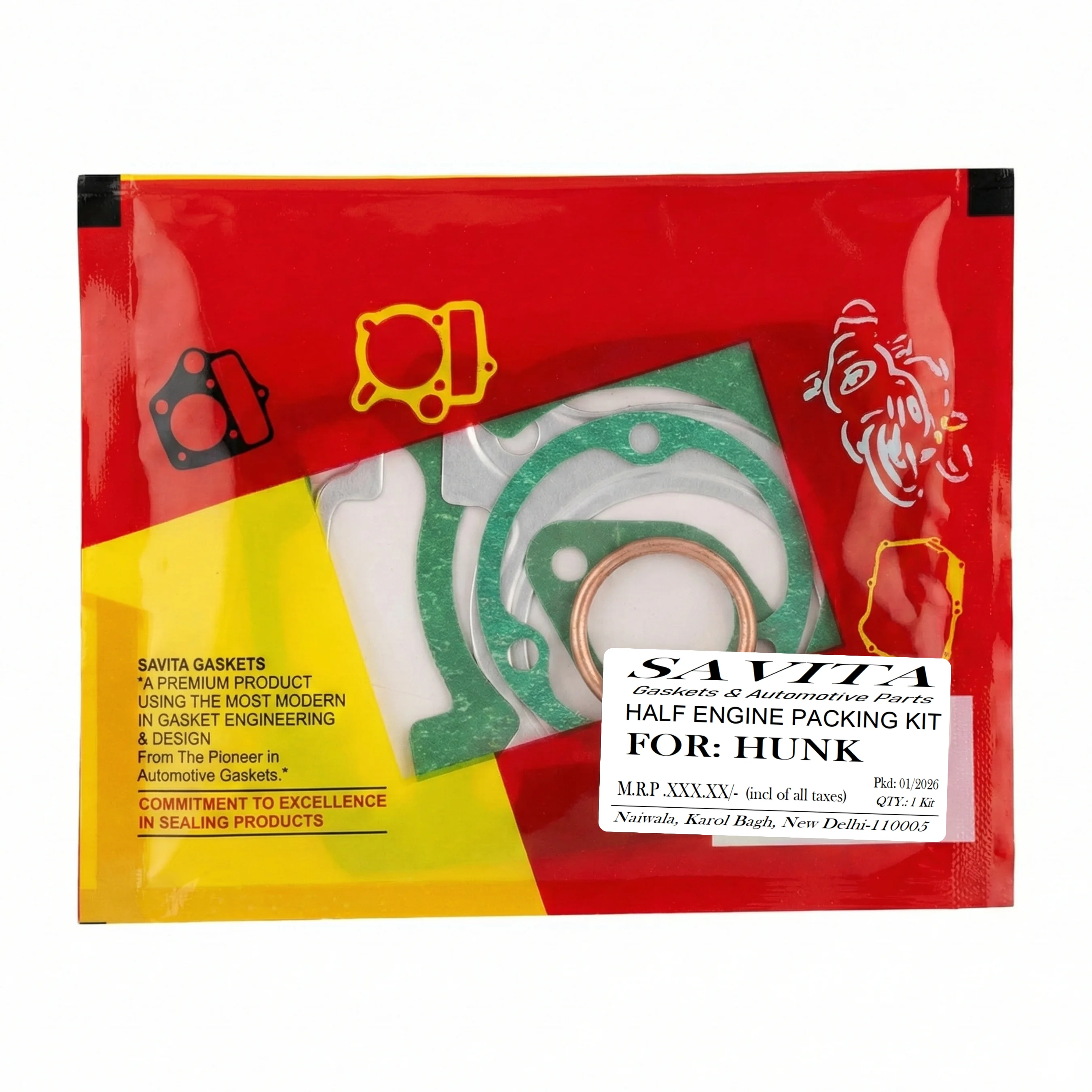 Savita Half Engine Kit for Hero Hunk 150 | Auto Parts