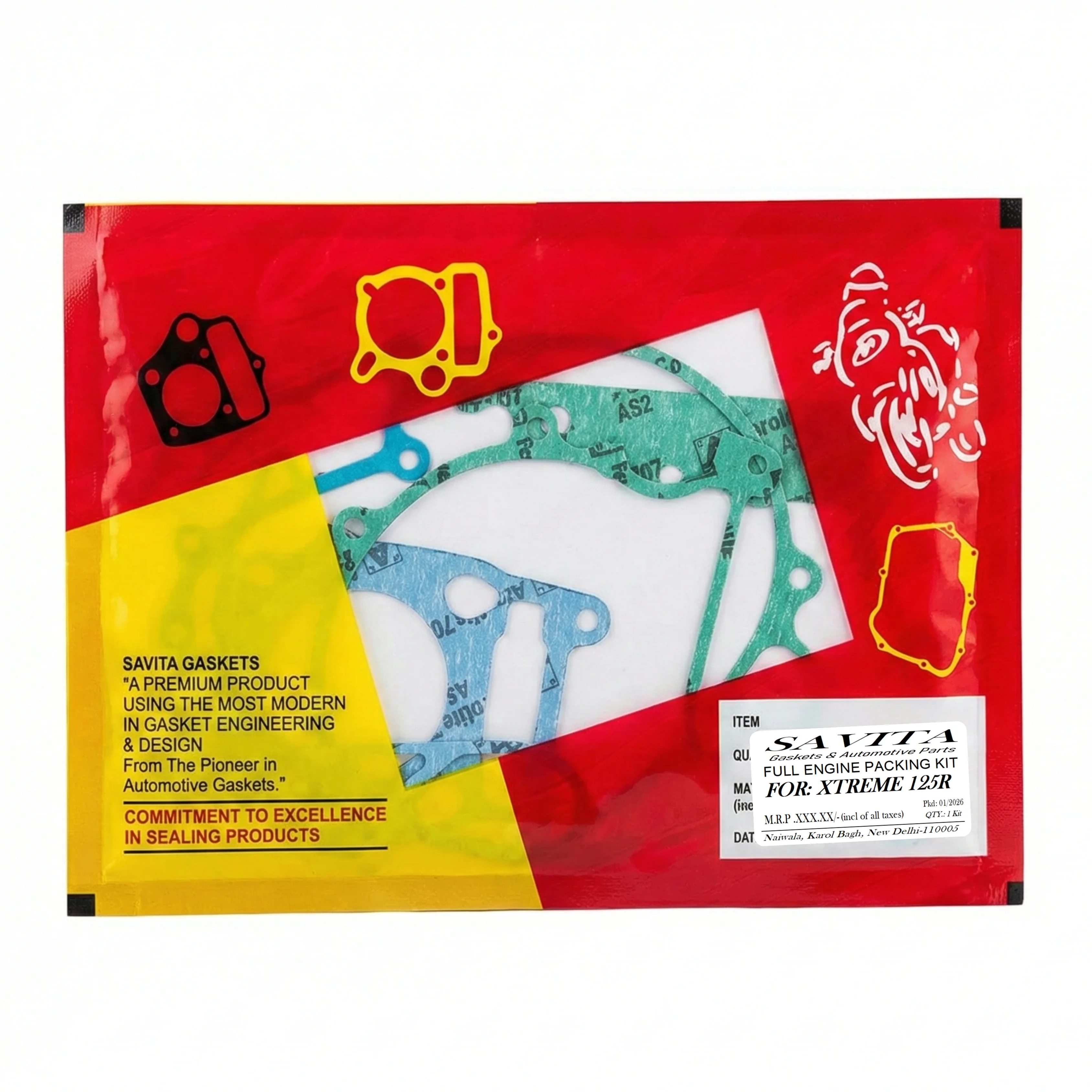 Hero Xtreme 125R Full Engine Gasket & Packing Kit – Savita Auto Parts