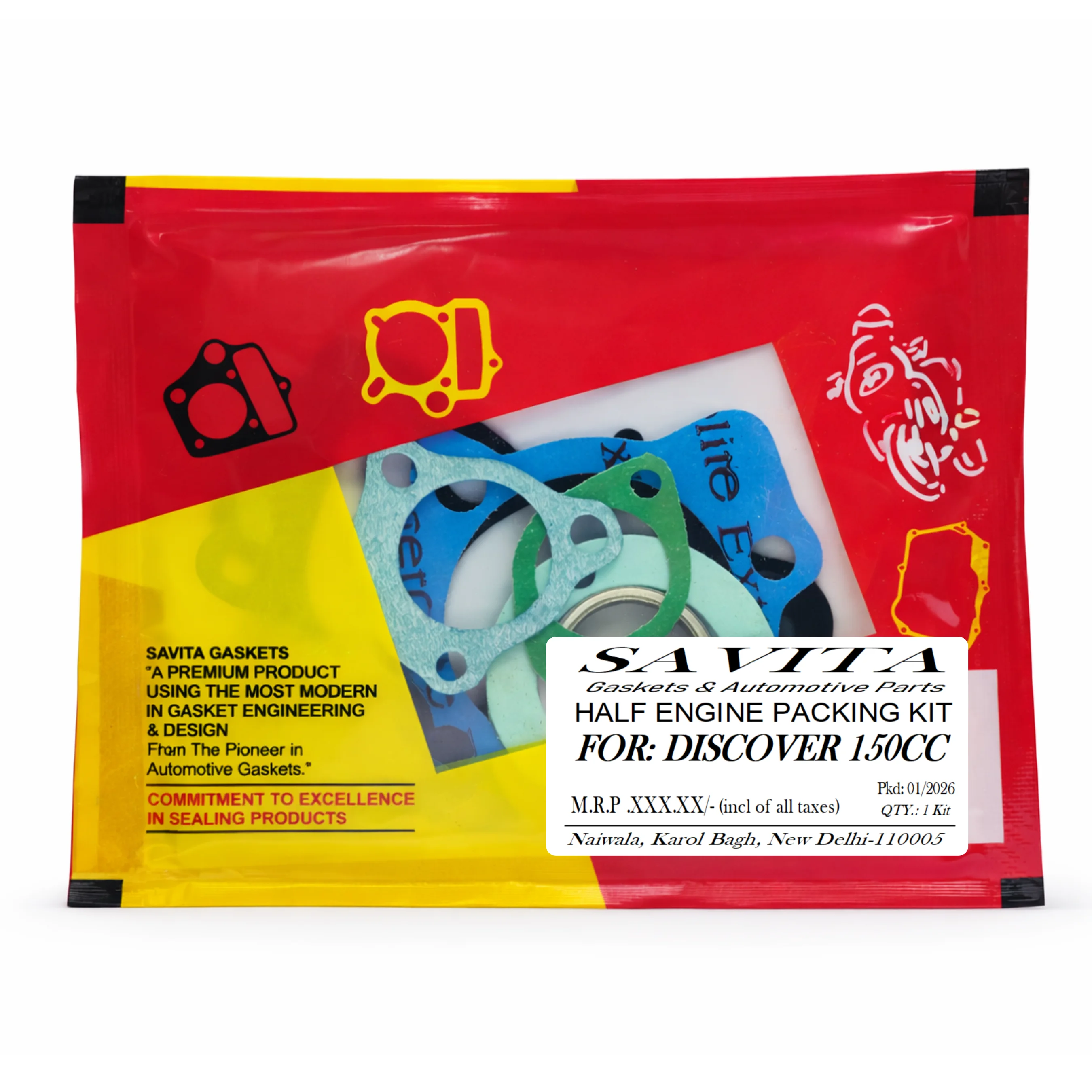 Savita Half Engine Kit for Bajaj Discover 150 | Auto Parts