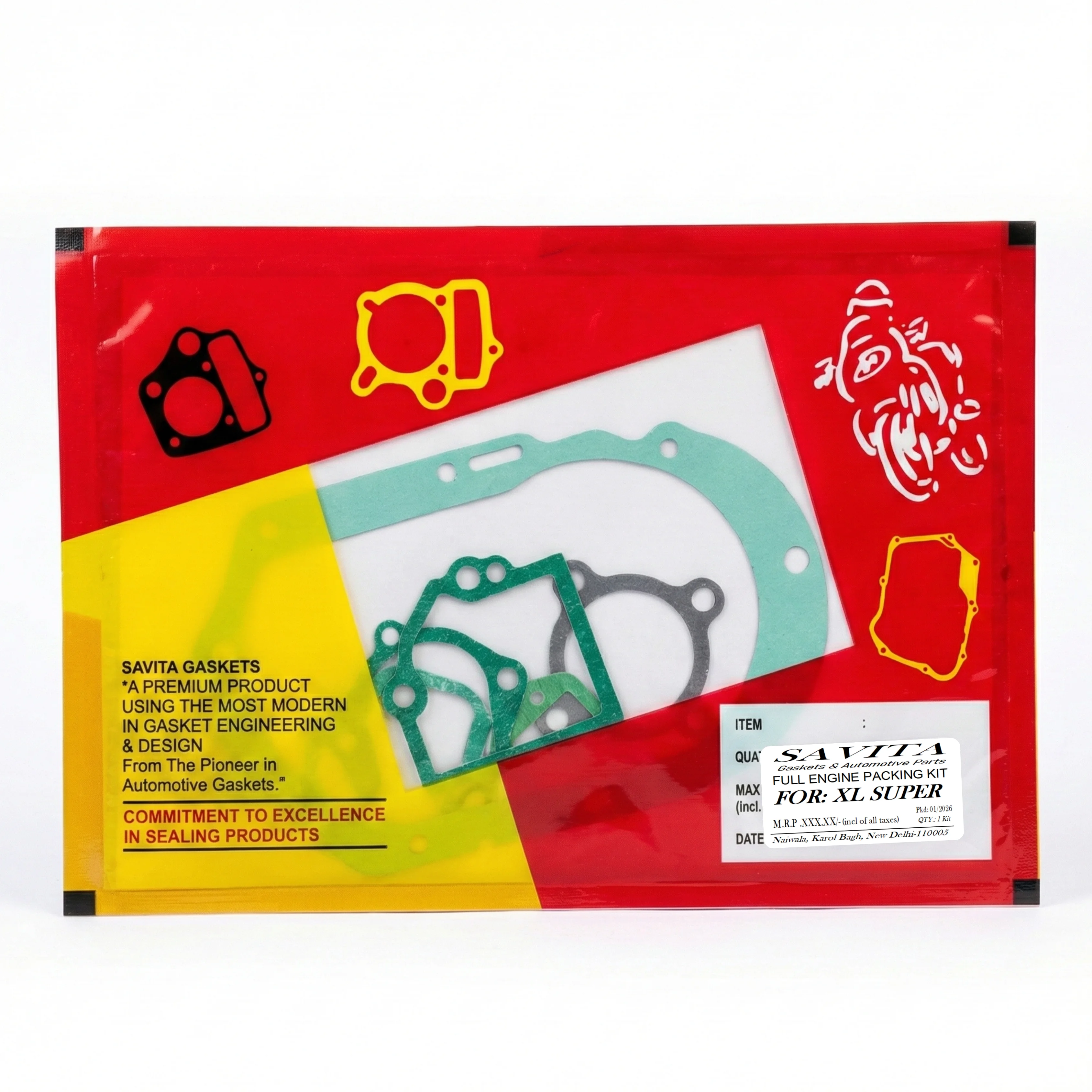 TVS XL Super Classic Moped Engine Restoration Gasket Kit – Savita Auto Parts