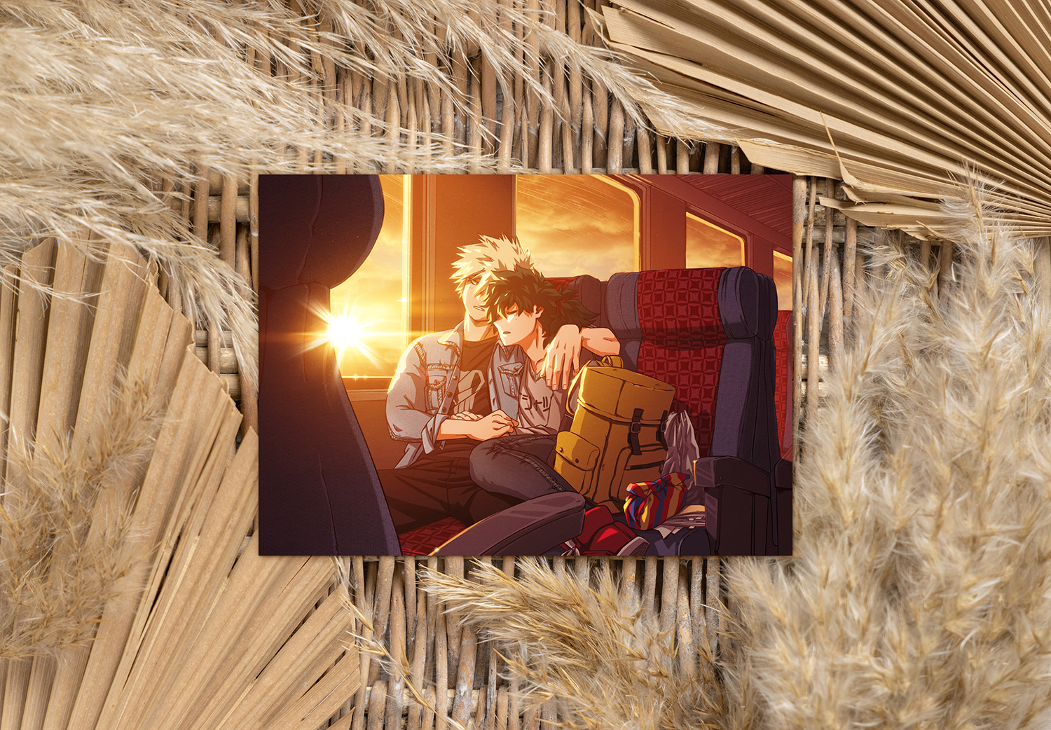 Train Travel Couple Print