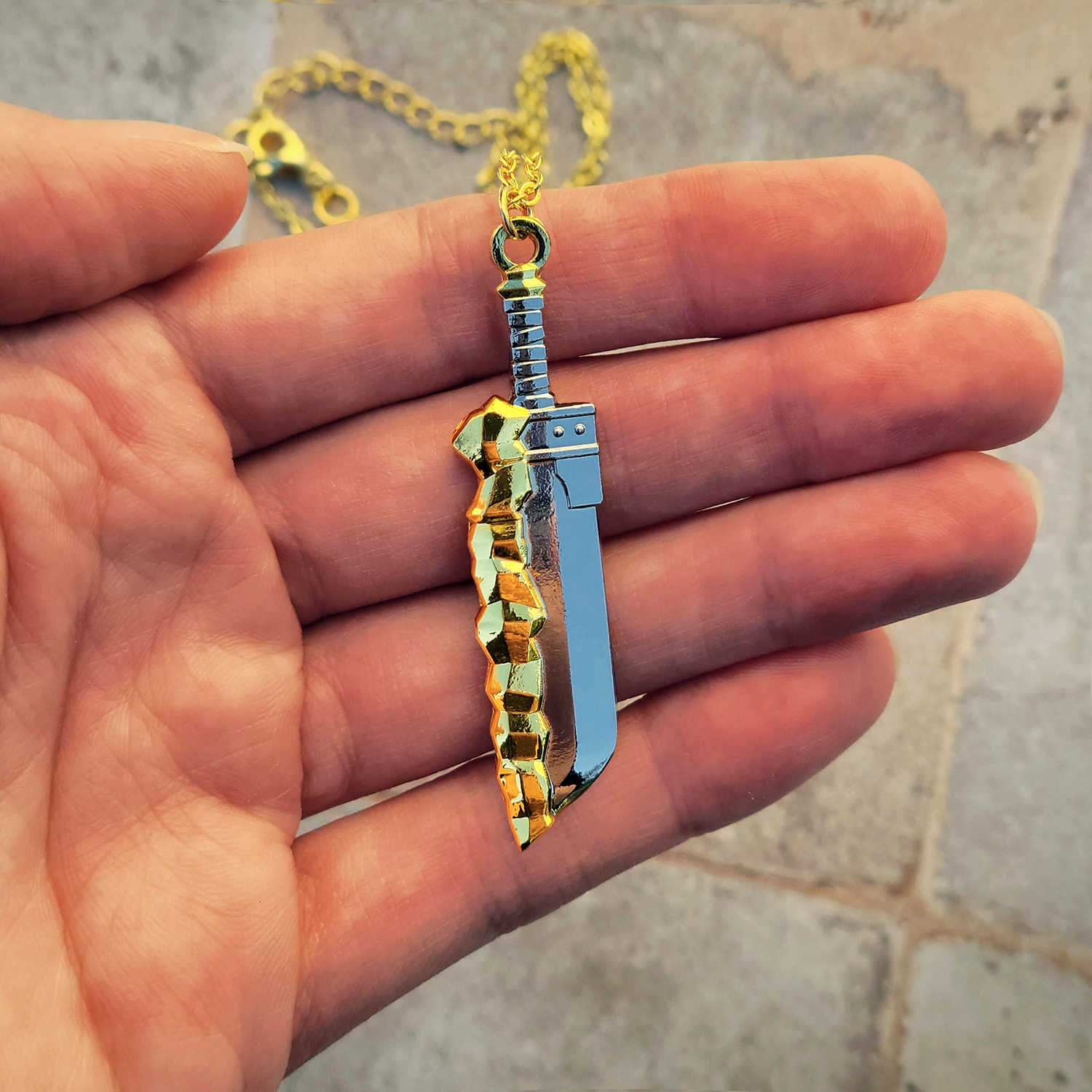 Kintsugi Sword Necklace Pair