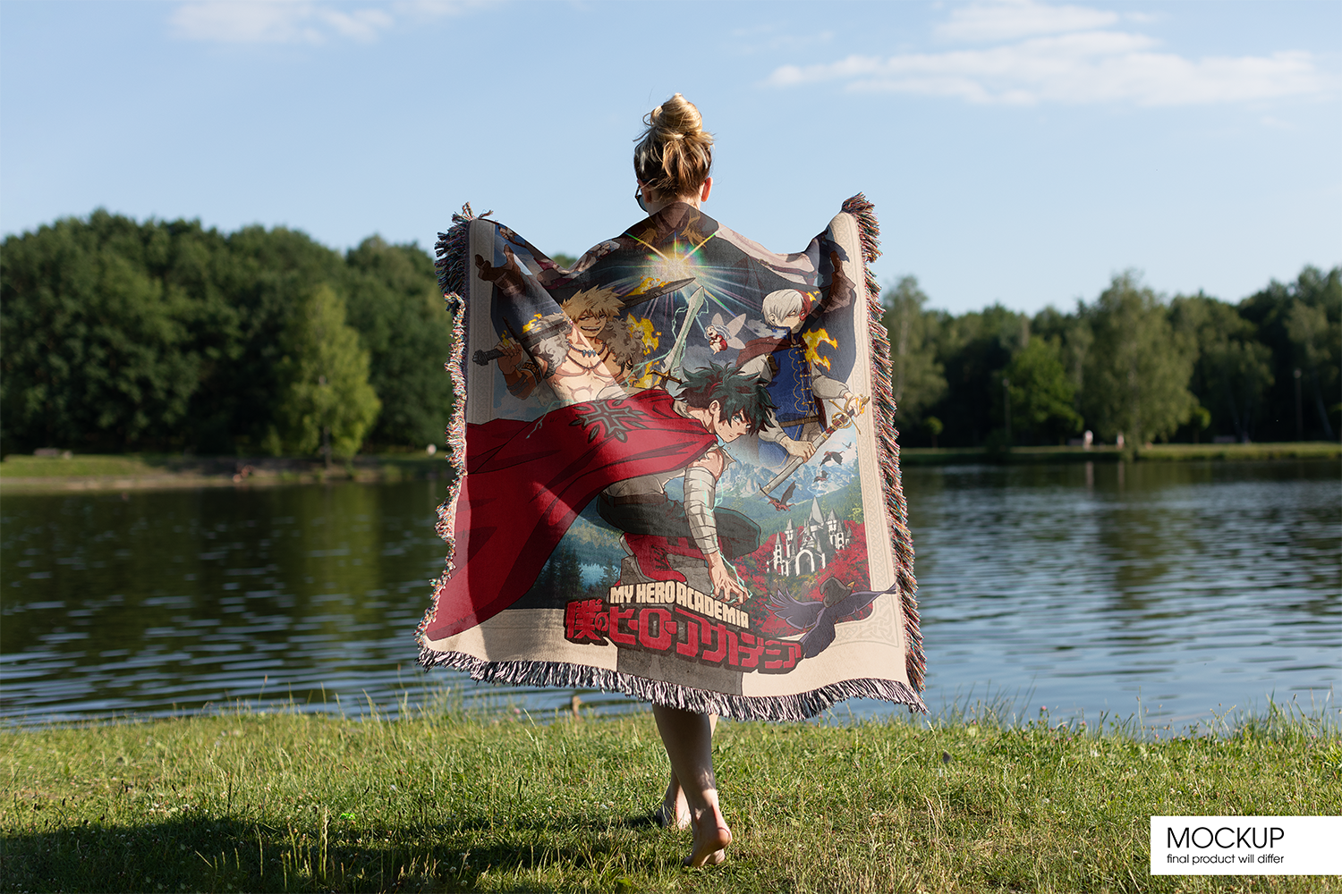 Fantasy BNHA throw blanket