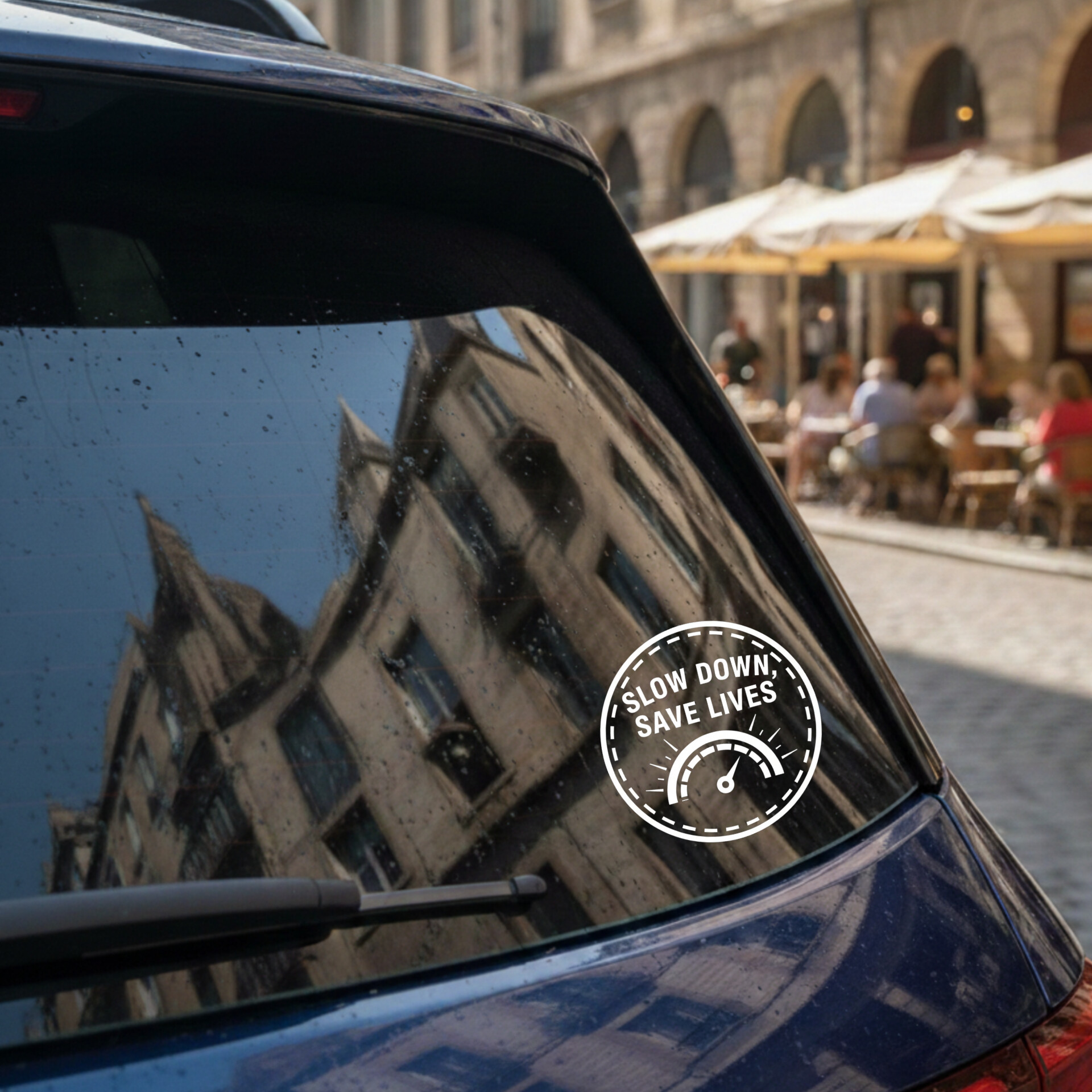 Slow Down Save Lives Car Decal Sticker