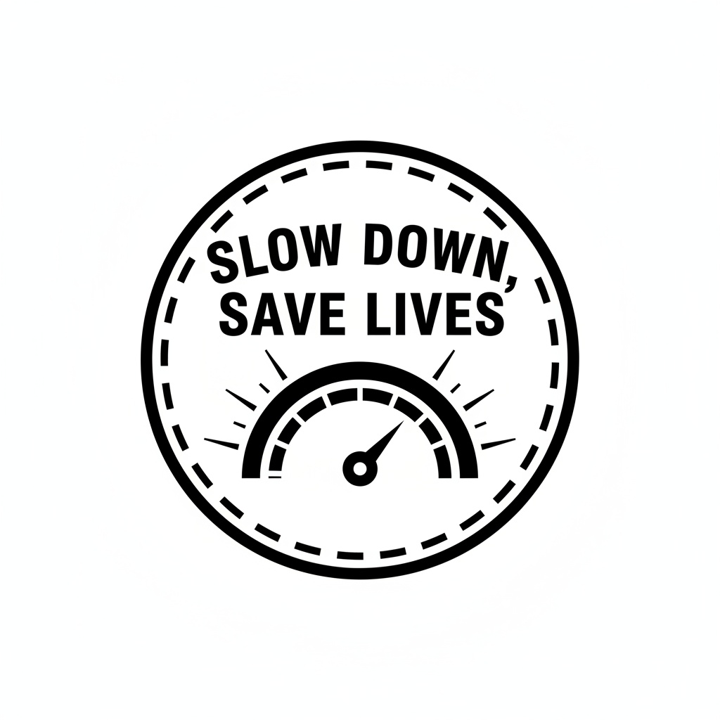Slow Down Save Lives Car Decal Sticker