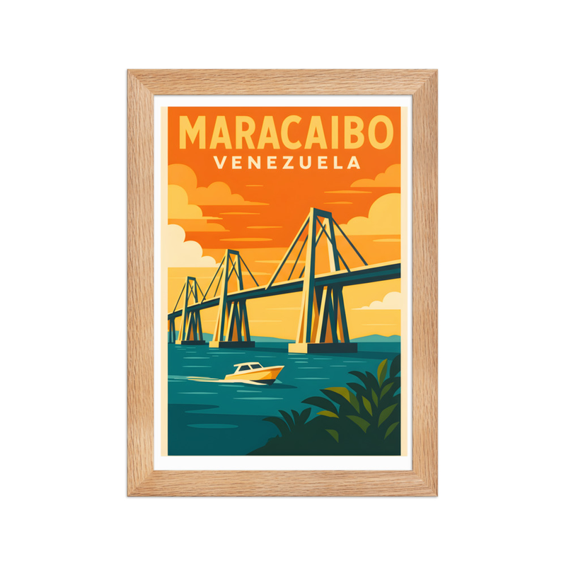 cuadro vintage puente de maracaibo