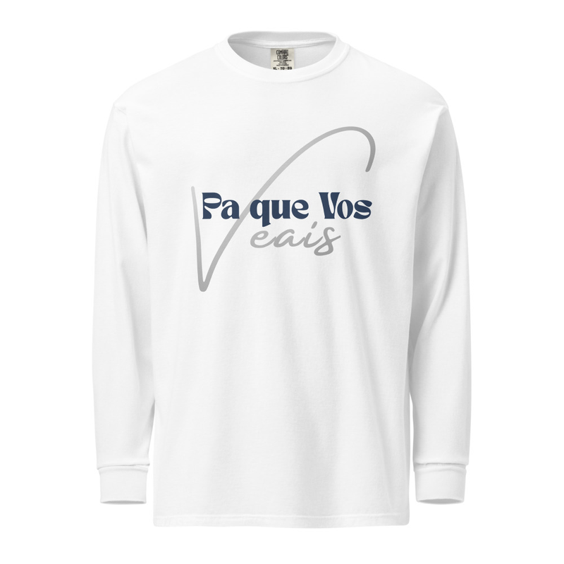 Garment-dyed heavyweight long-sleeve shirt PA QUE VOS VEAIS