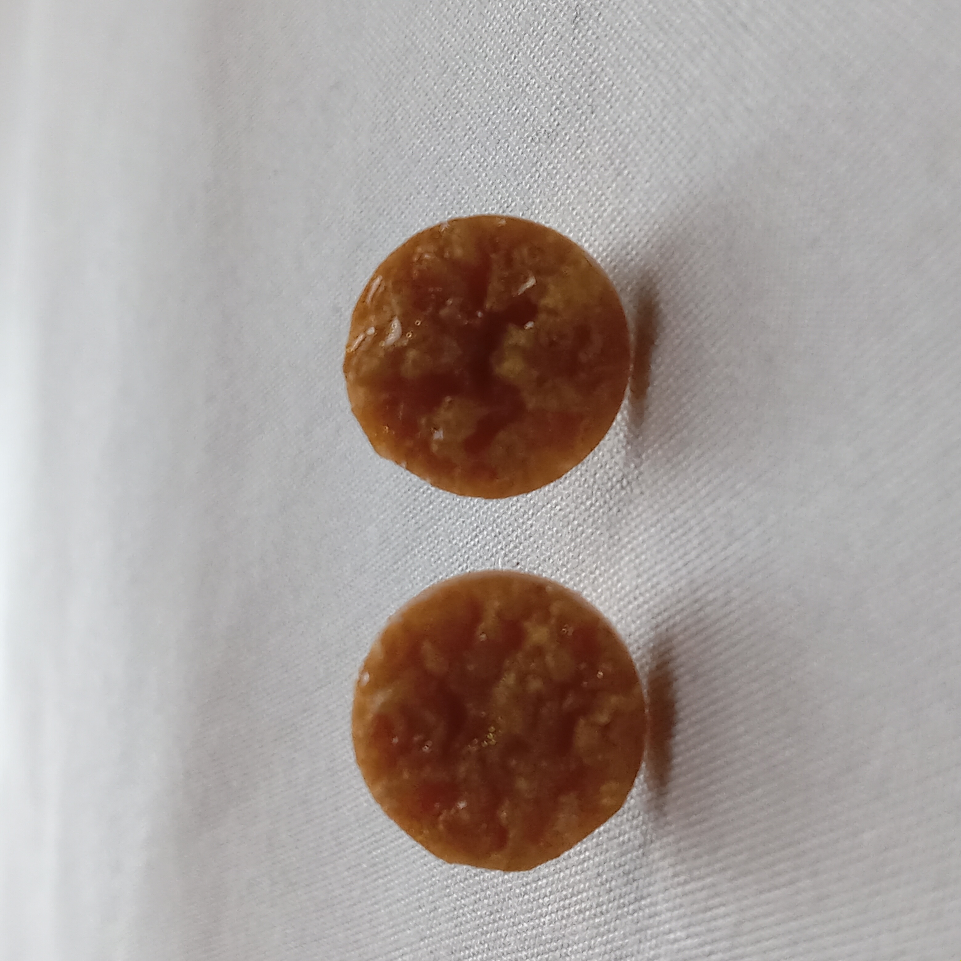 Carmel colored druzy stud earrings 