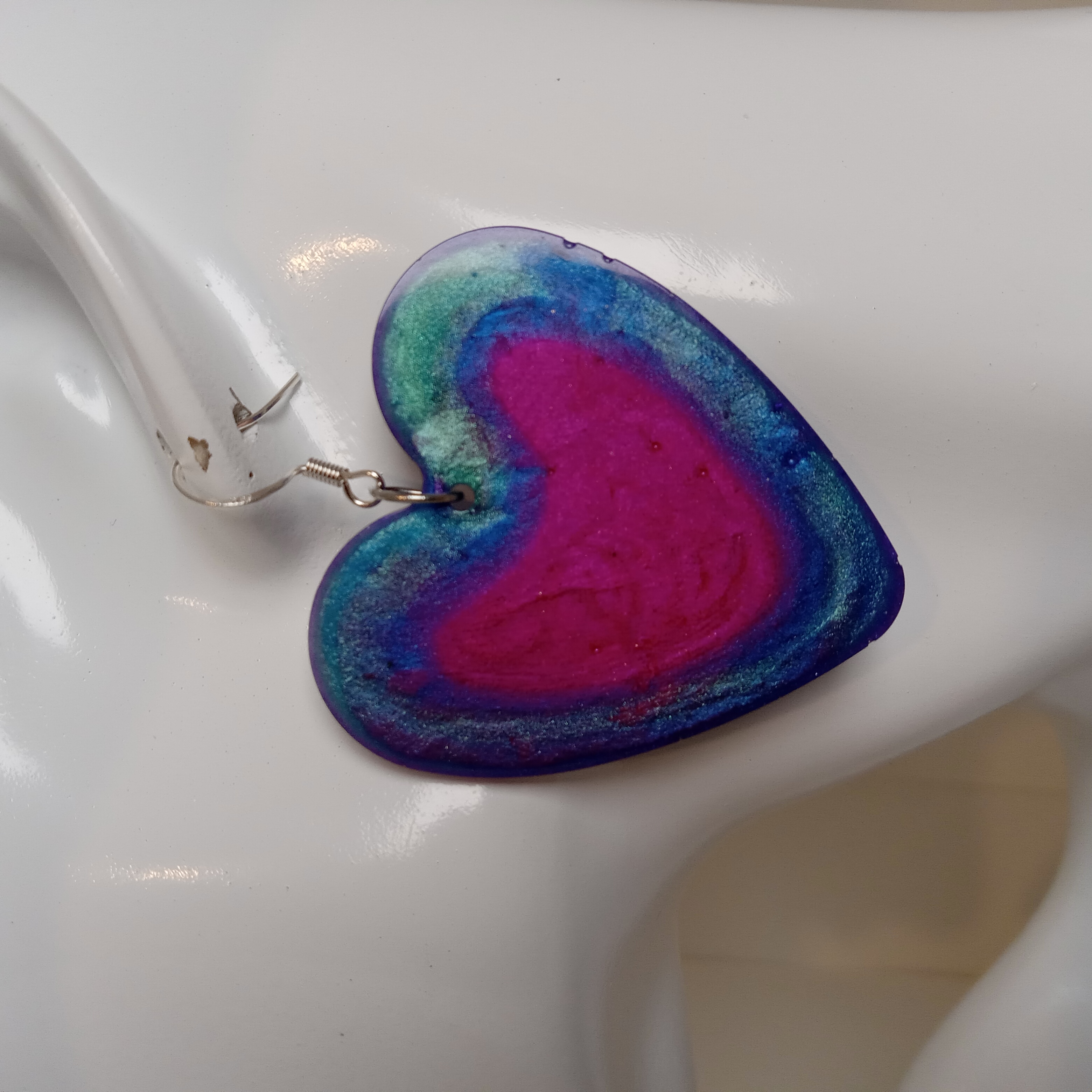 Colorful Heart-Shaped Earrings