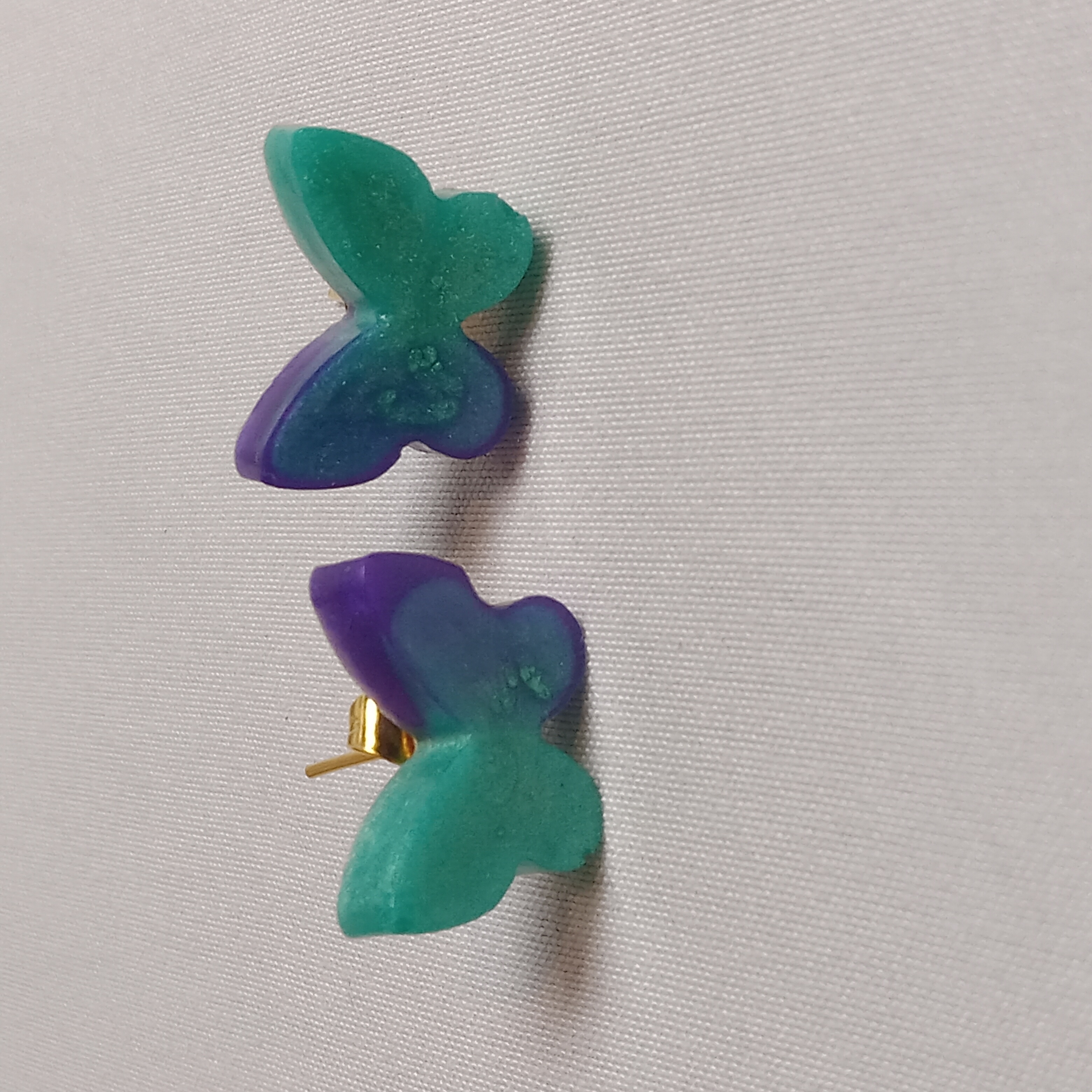 Butterfly Resin Stud Earrings