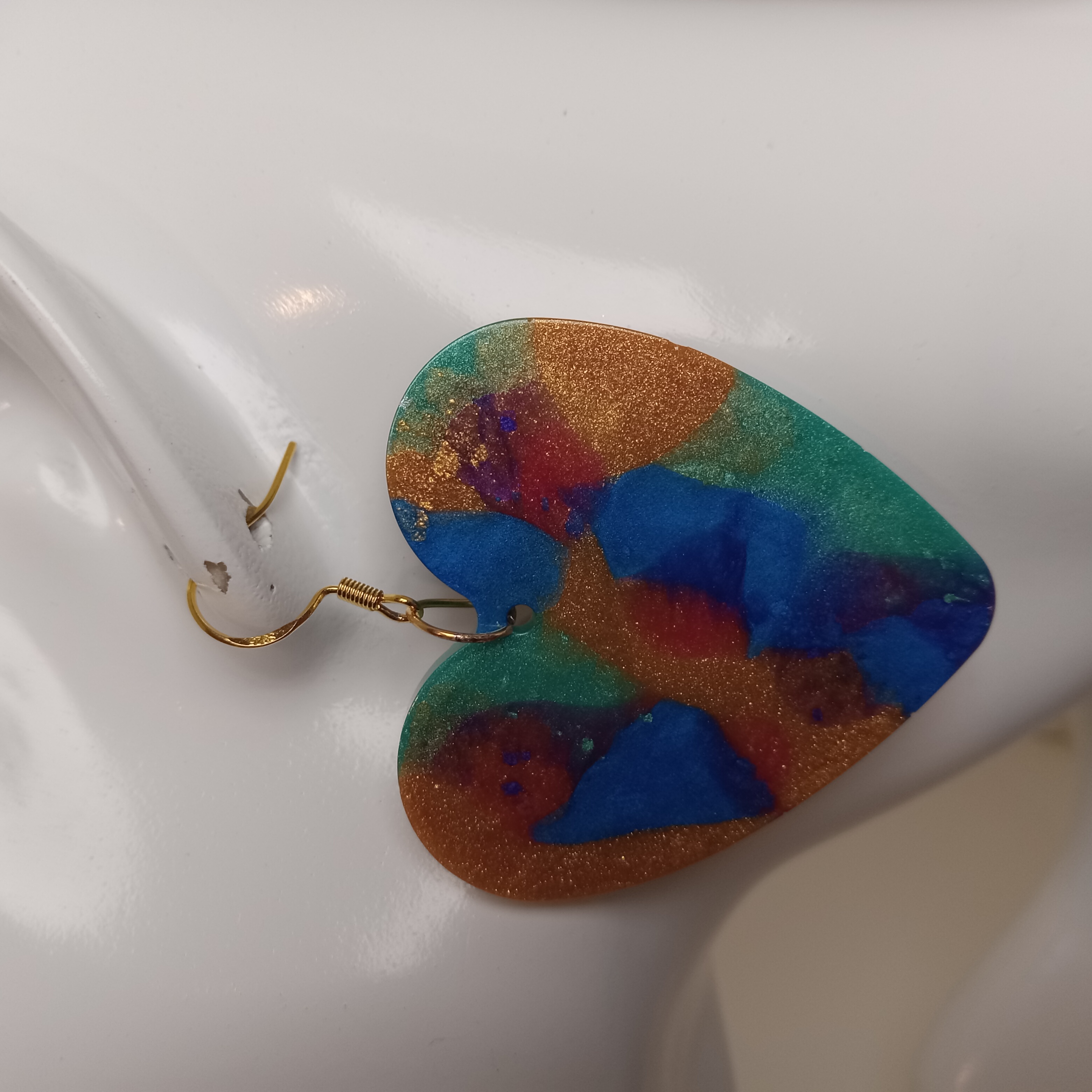 Colorful Heart-Shaped Earrings