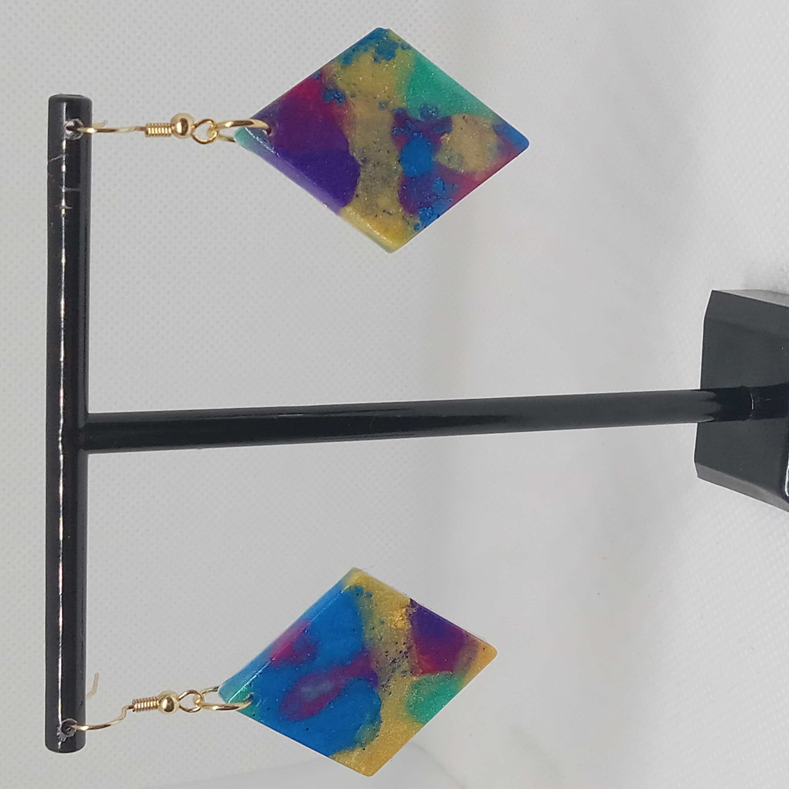 Color Splash Resin Earrings