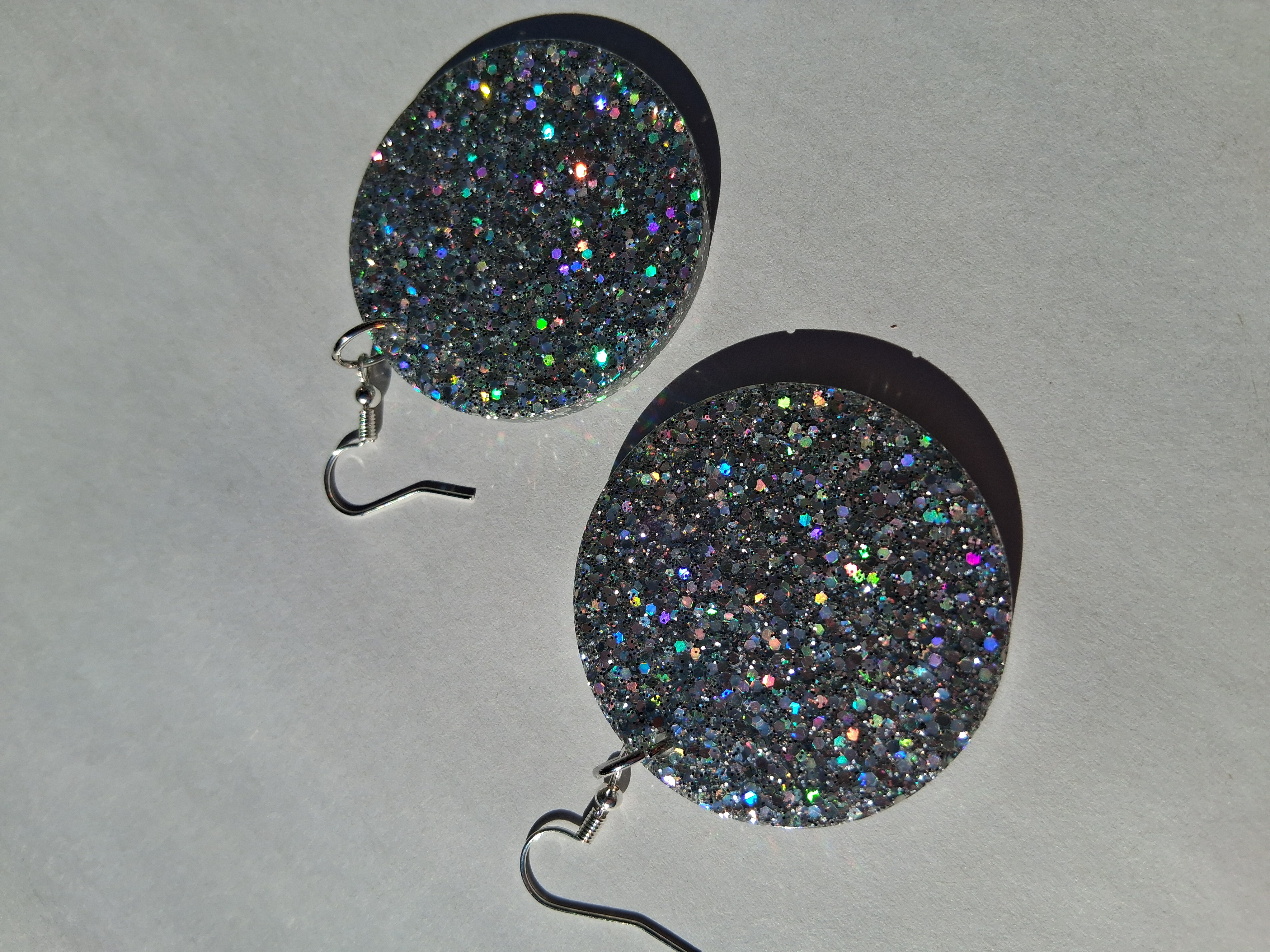 Glitter Disc Earrings