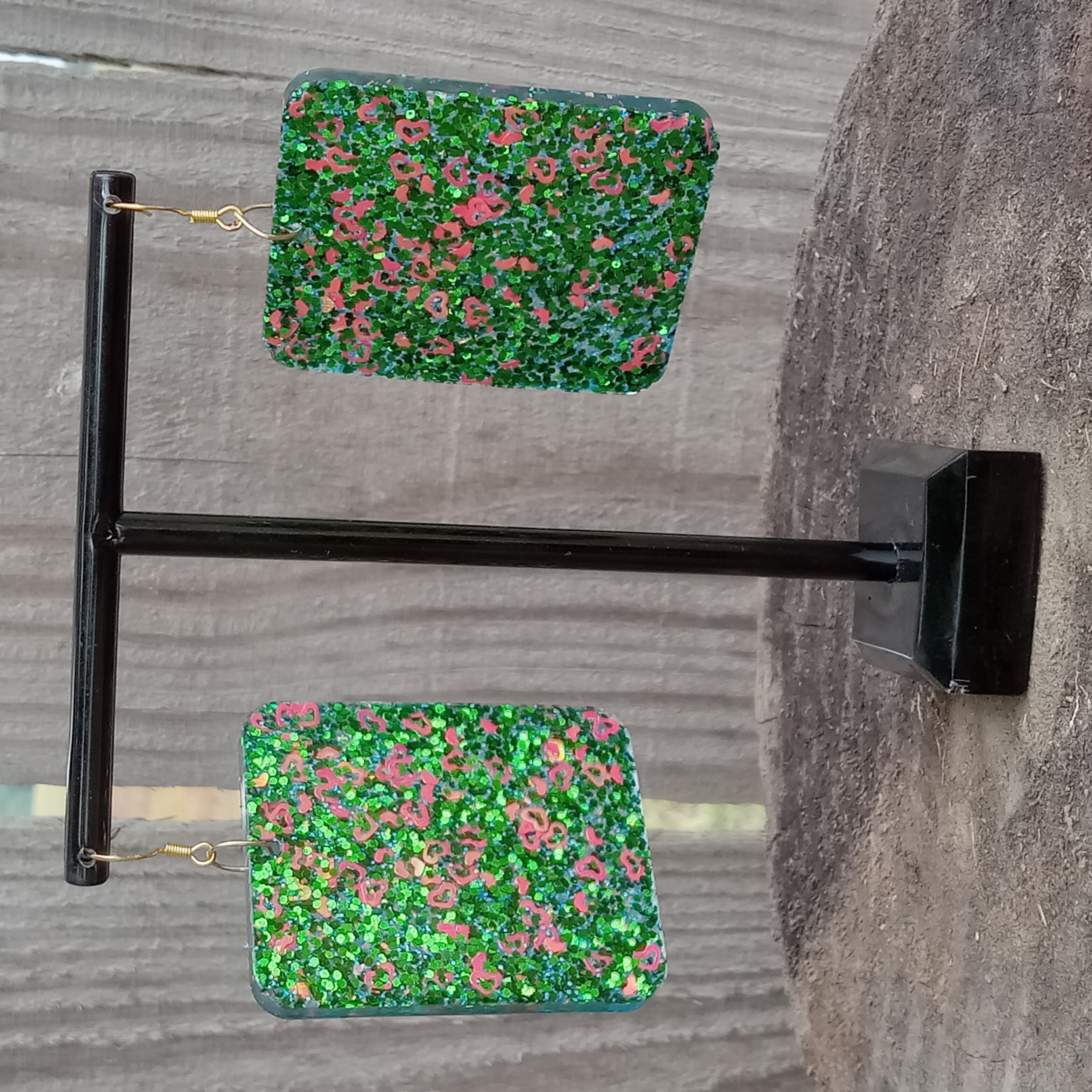 Glitter Mosaic Earrings