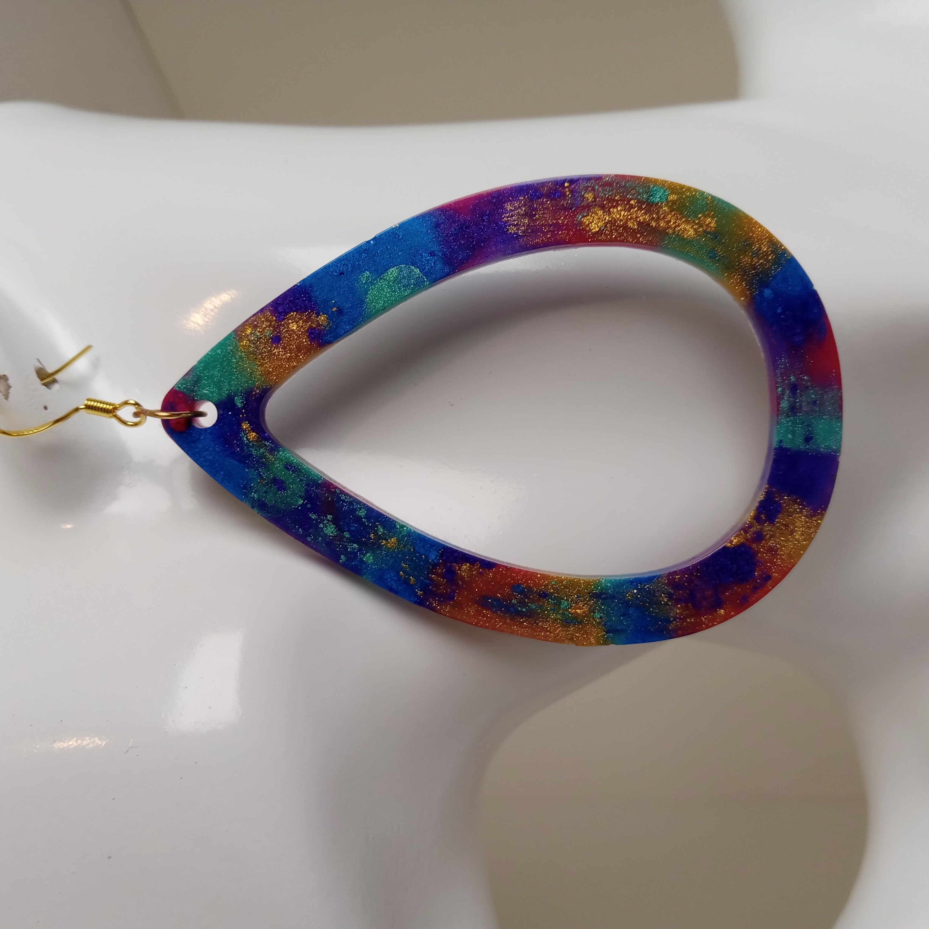 Colorful Teardrop Resin Earrings