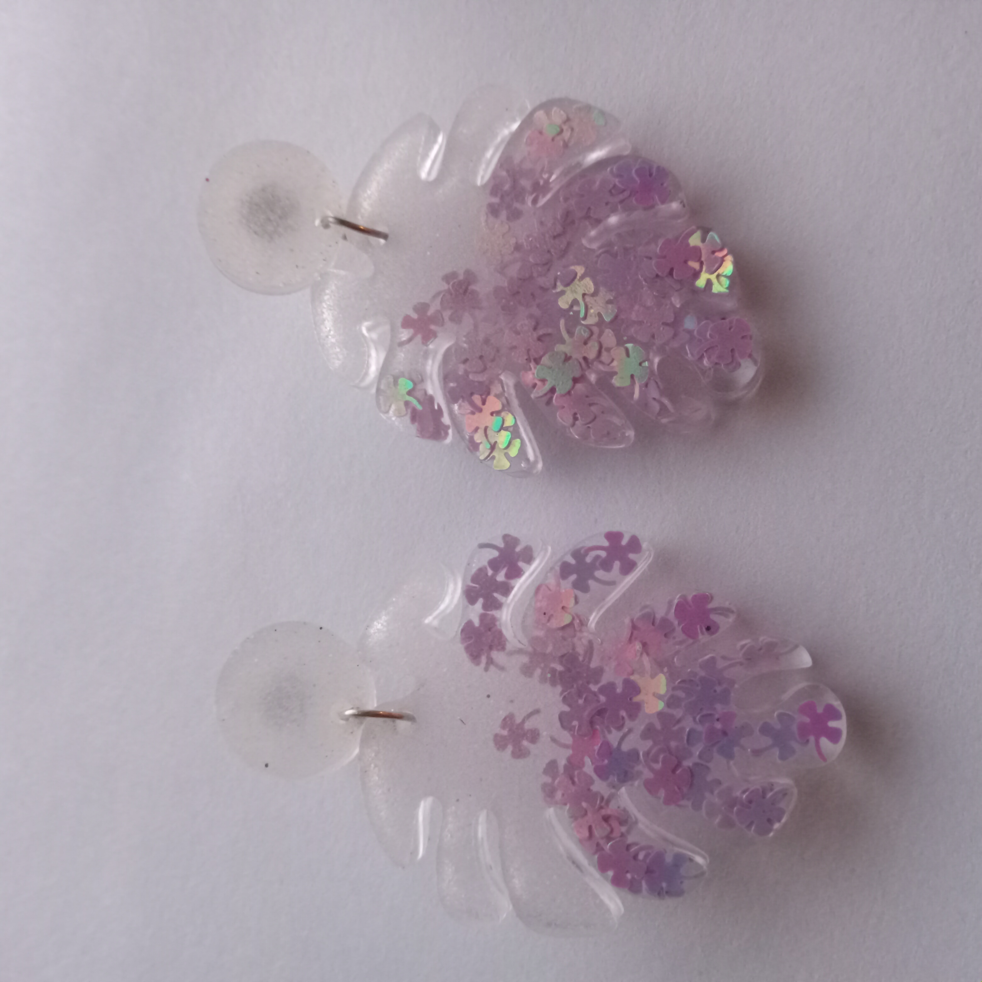 Resin Leaf Earrings