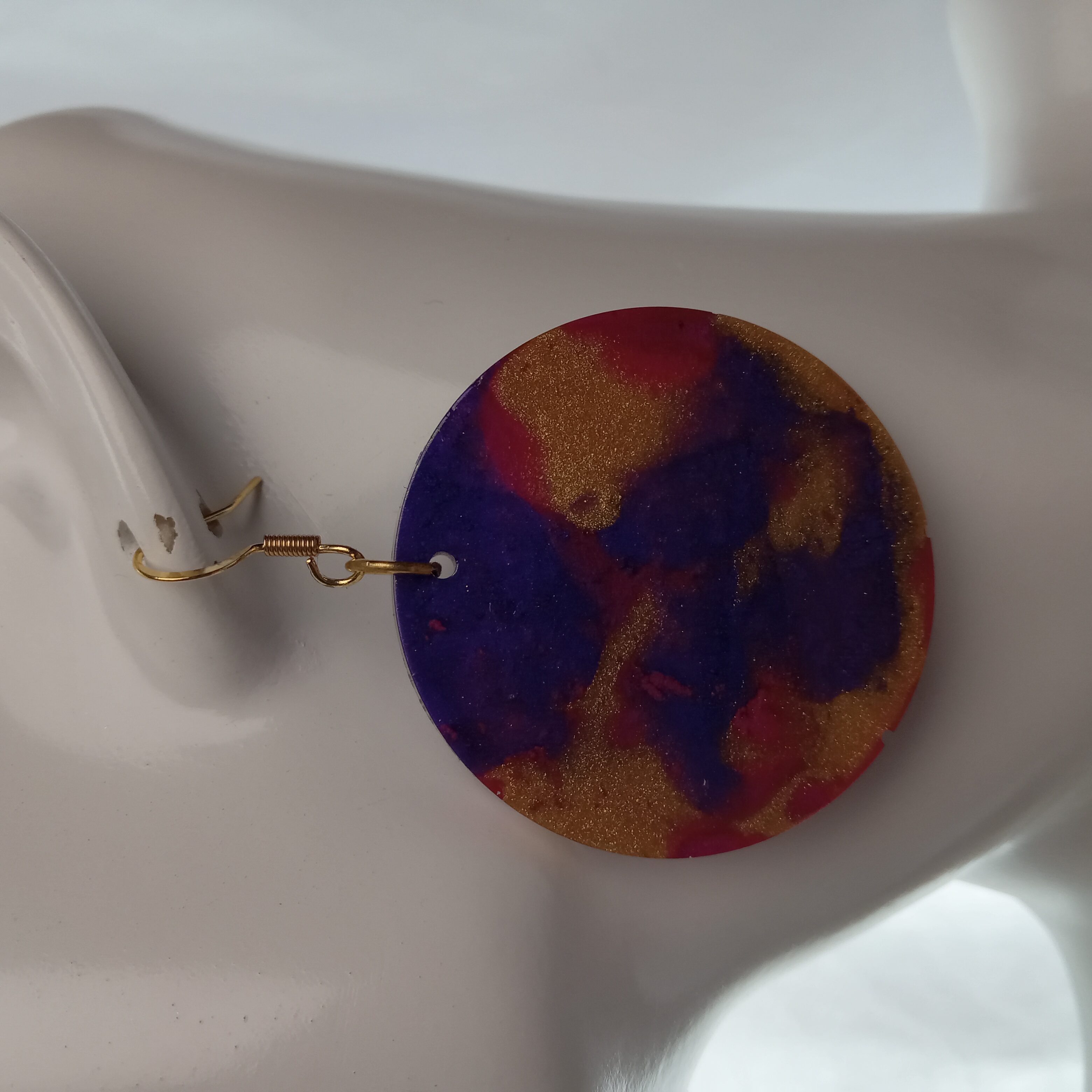 Color Splash Round Earrings