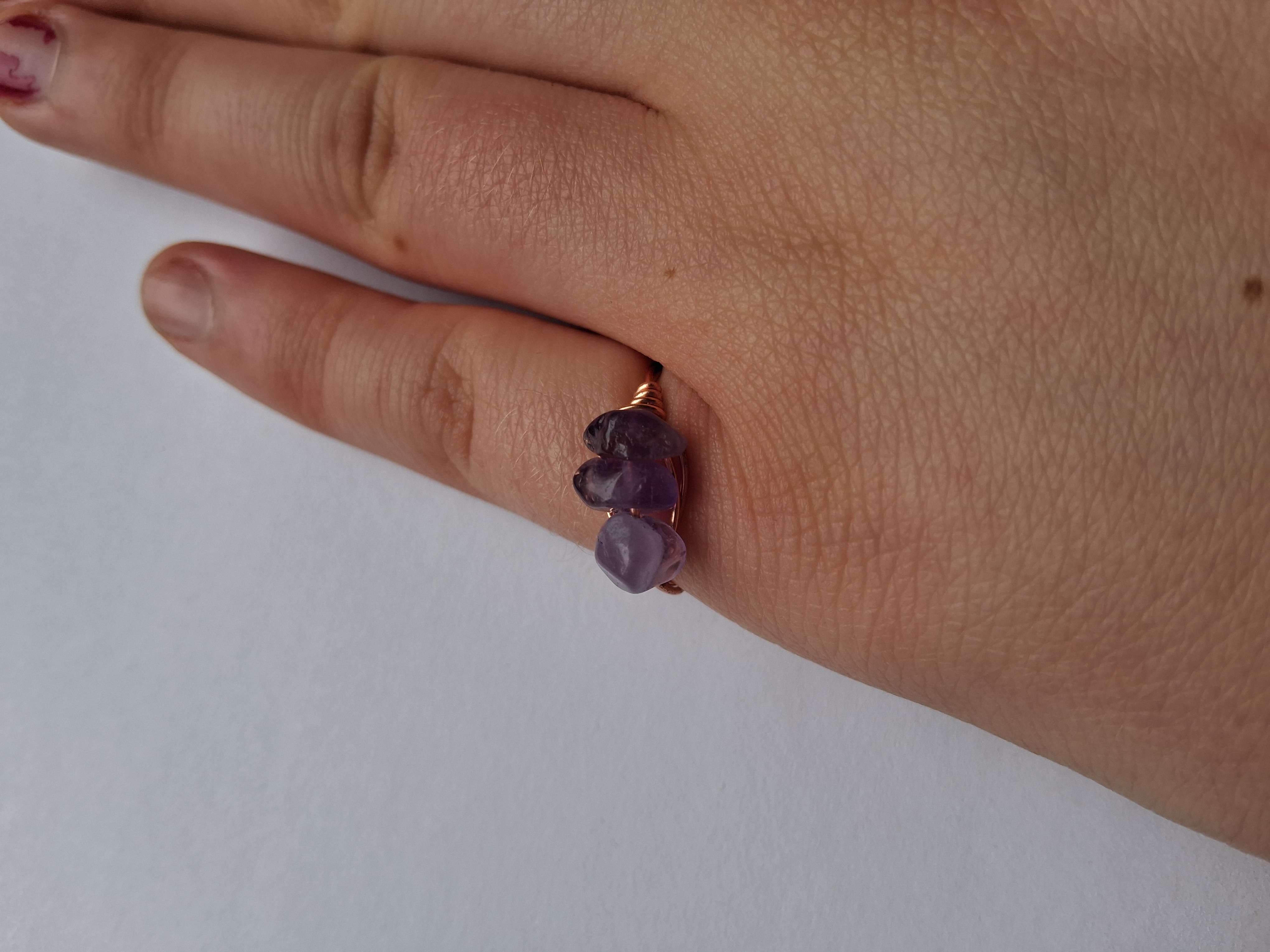 Amethyst Cluster Ring Sz 6.5