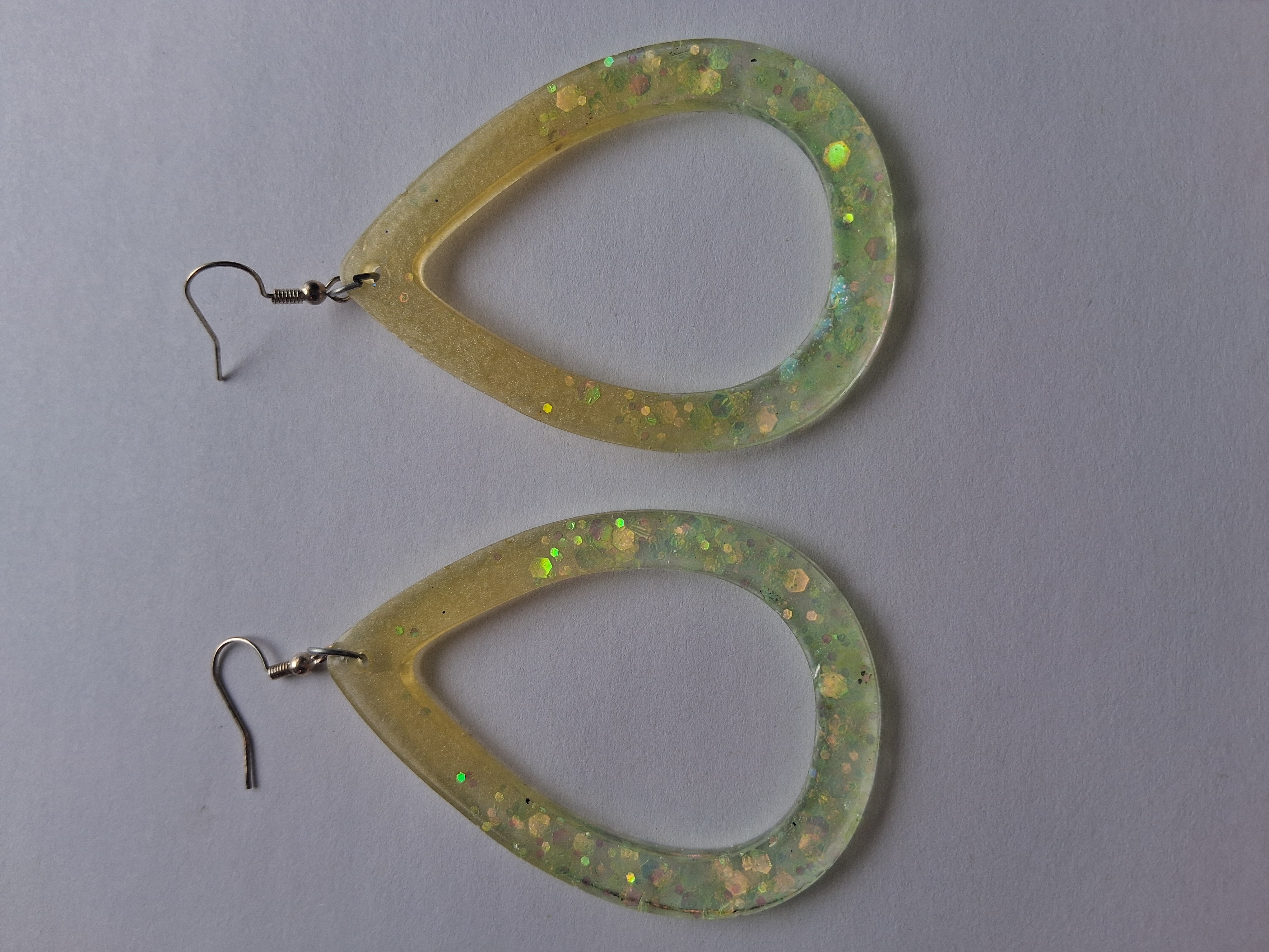 Iridescent Resin Drop Earrings