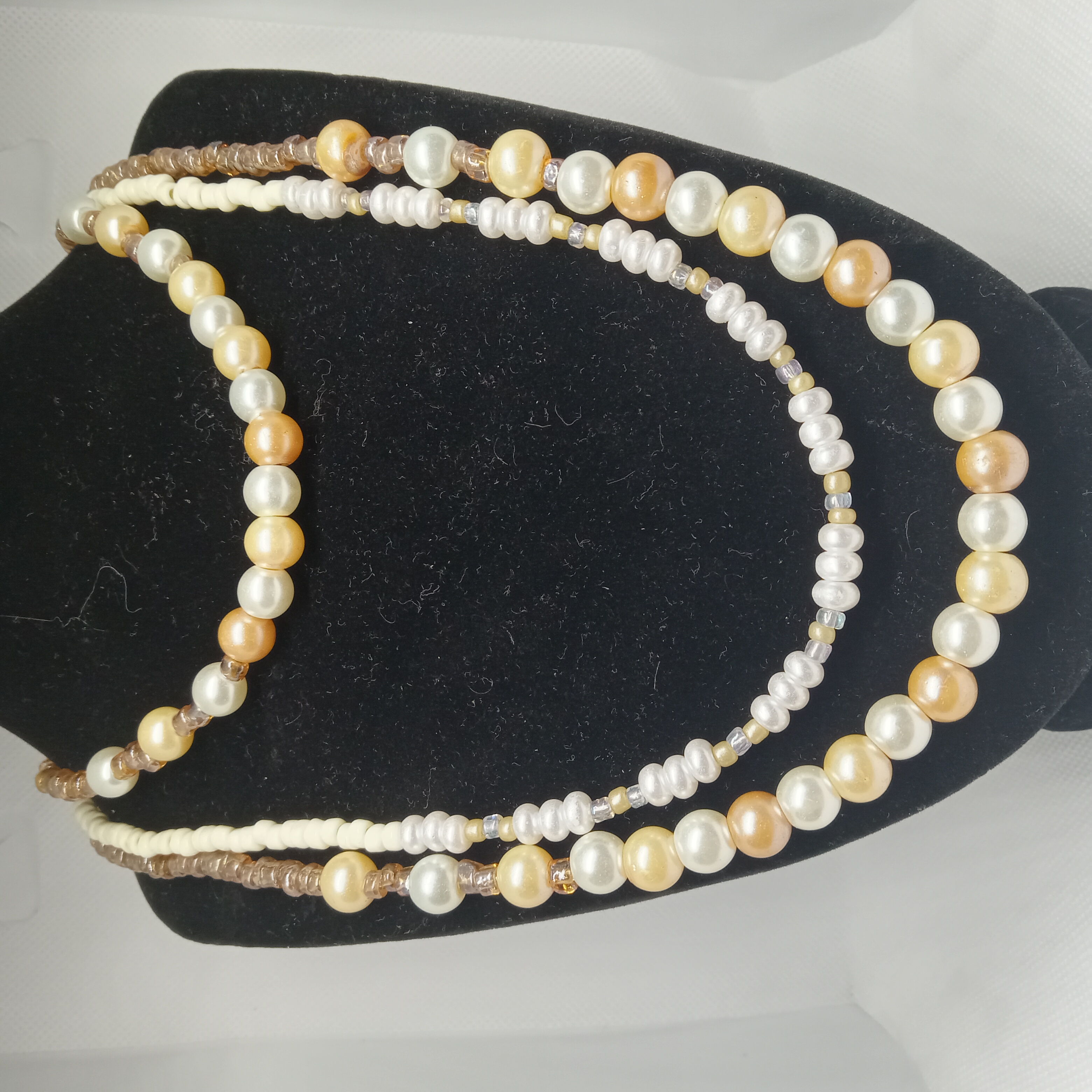 Multi-Color Faux Pearl Necklace