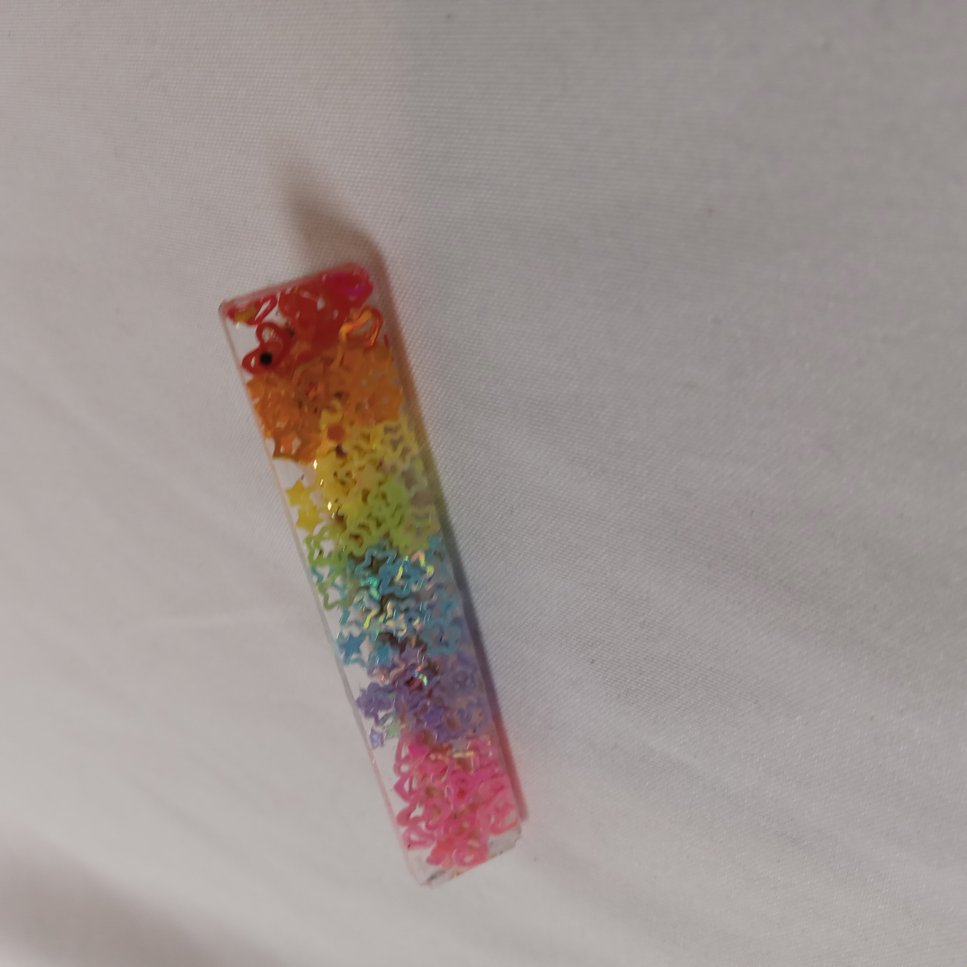 Rainbow Resin Hair Clip