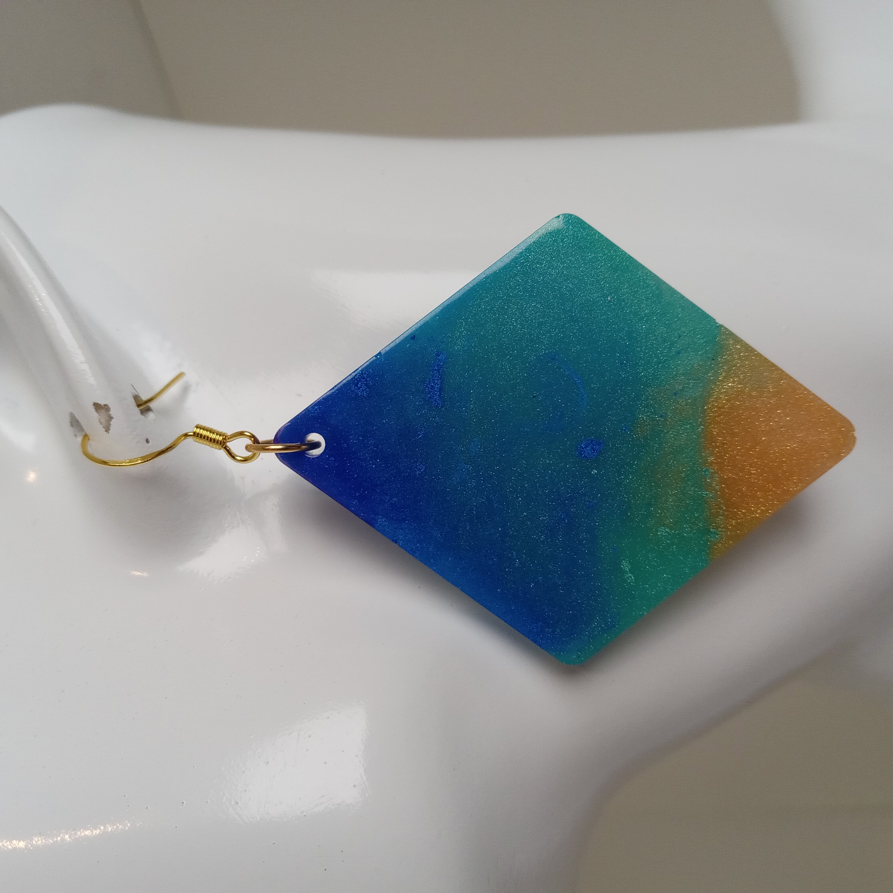 Gradient Resin Geometric Earrings