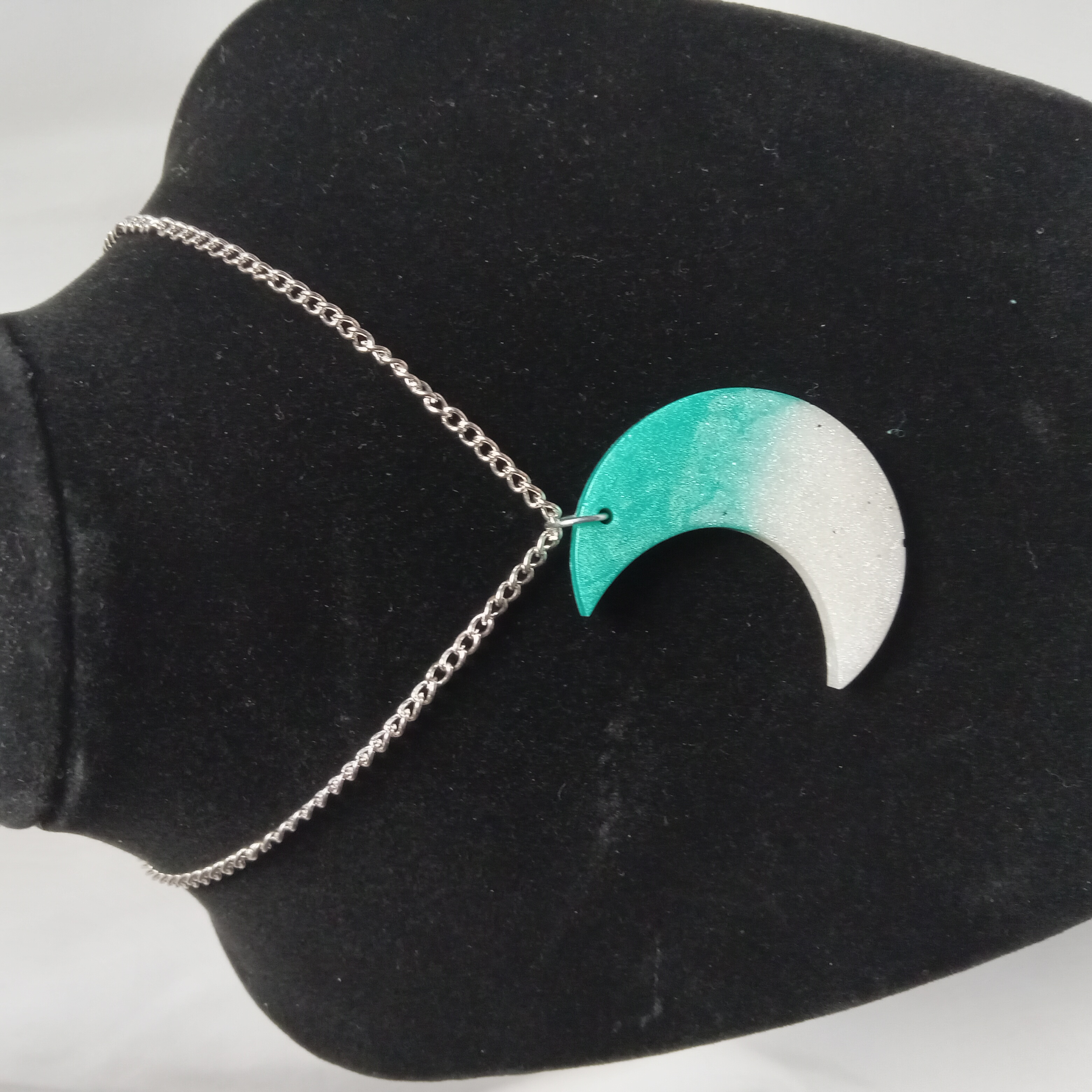 Gradient Crescent Moon Necklace