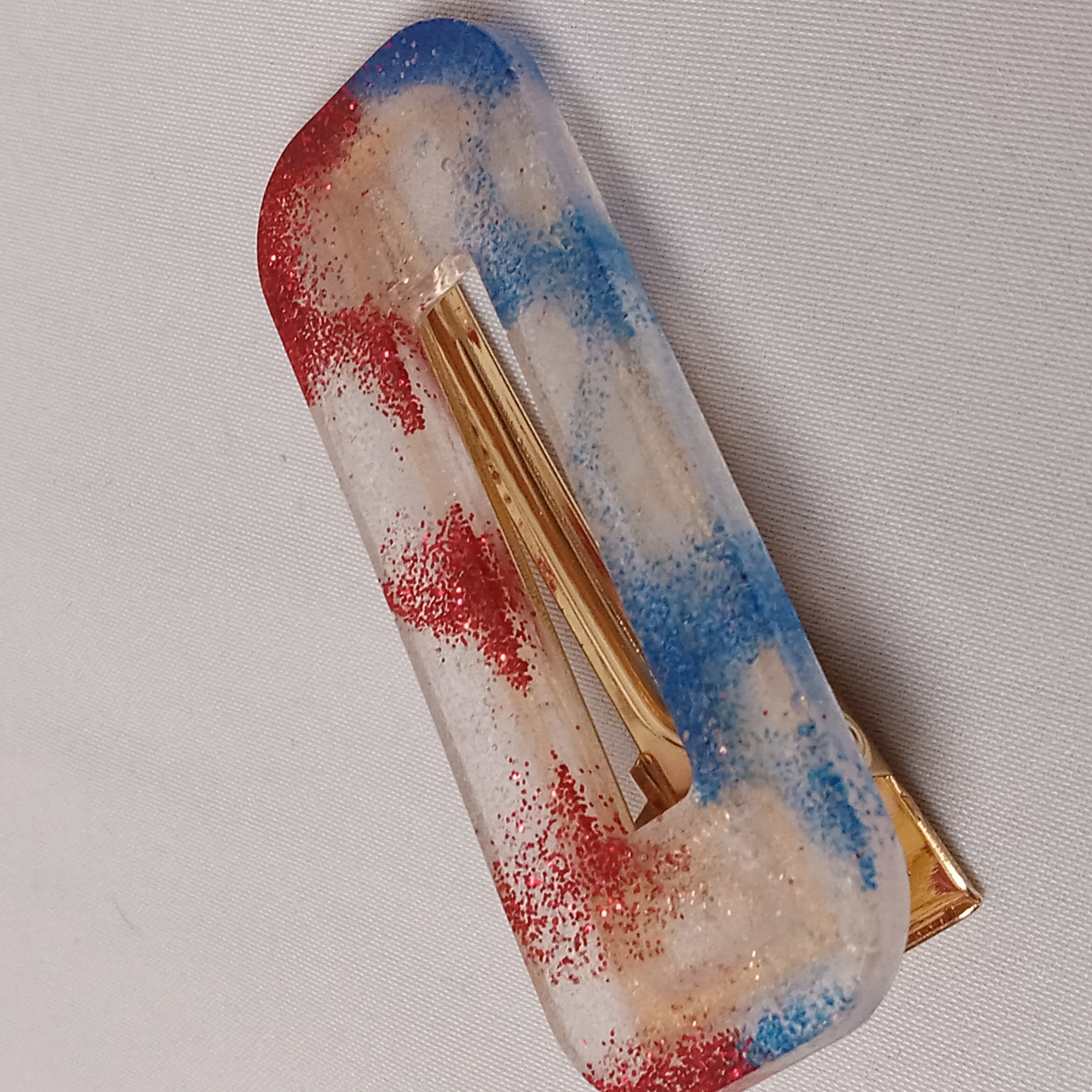 Color Splash Resin Hair Clip