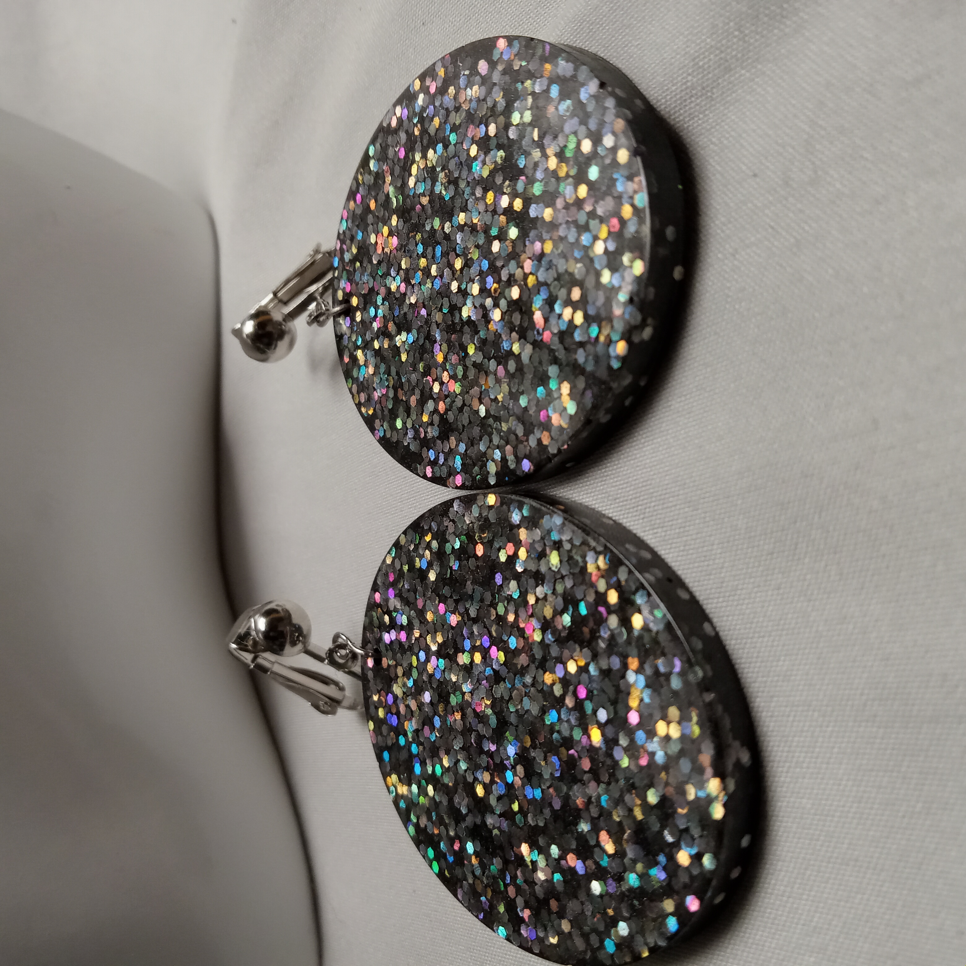 Glitter Clip-On Earrings