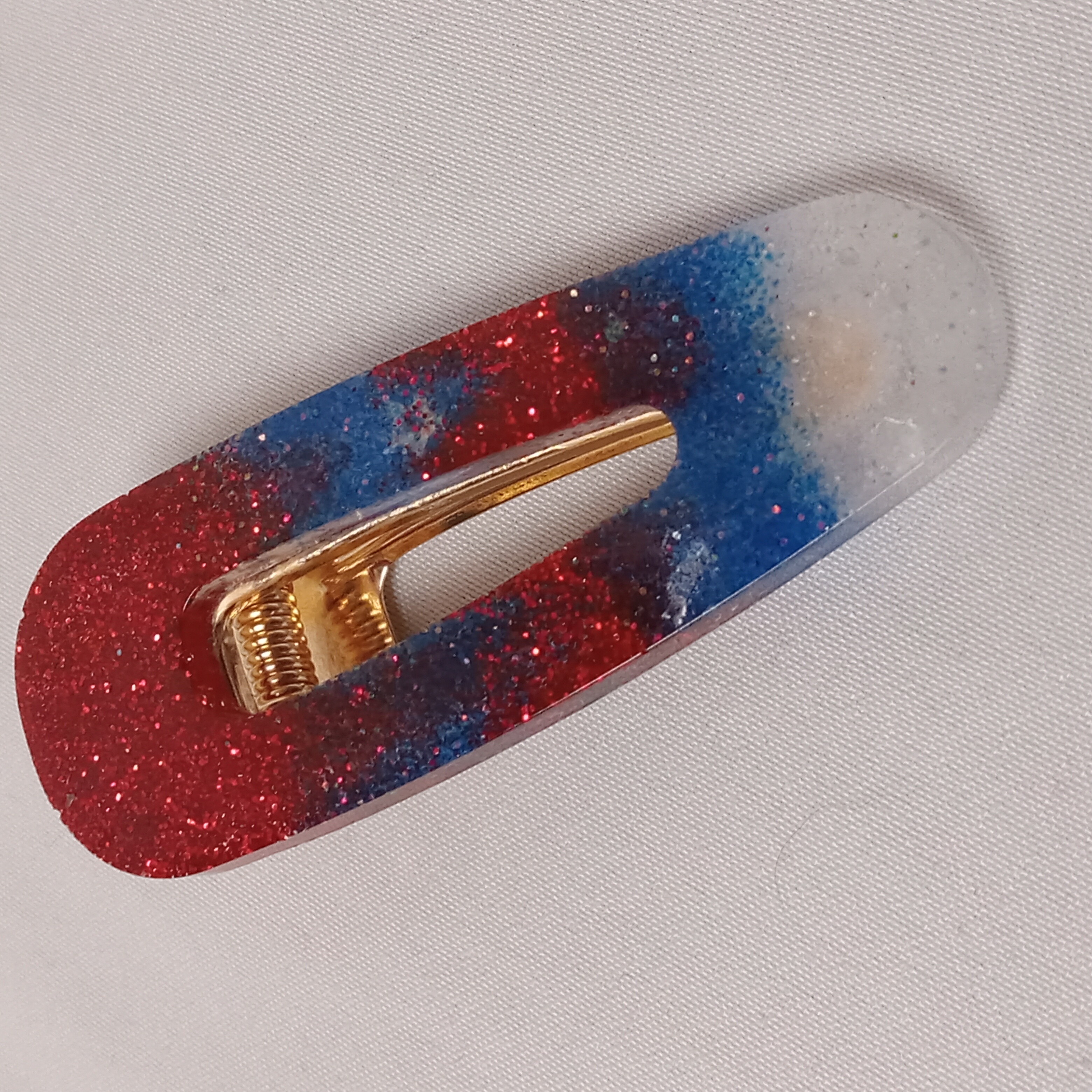 Red, White & Blue Glitter Hair Clip