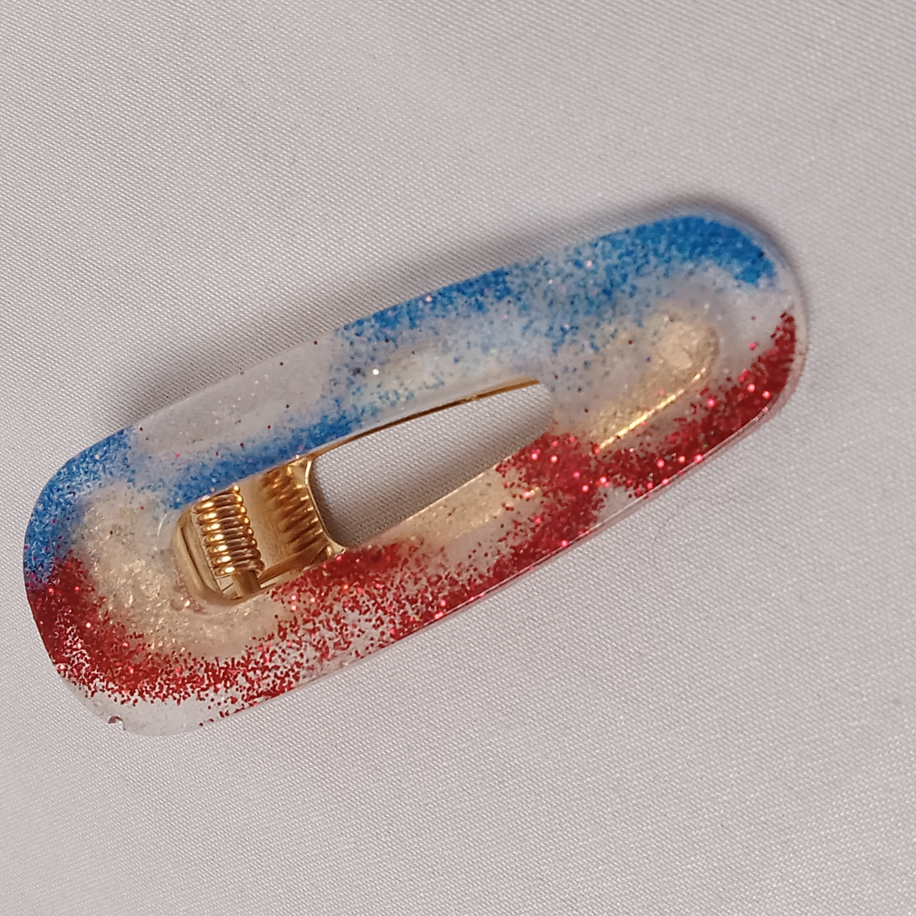 Patriotic Glitter Hair Clip