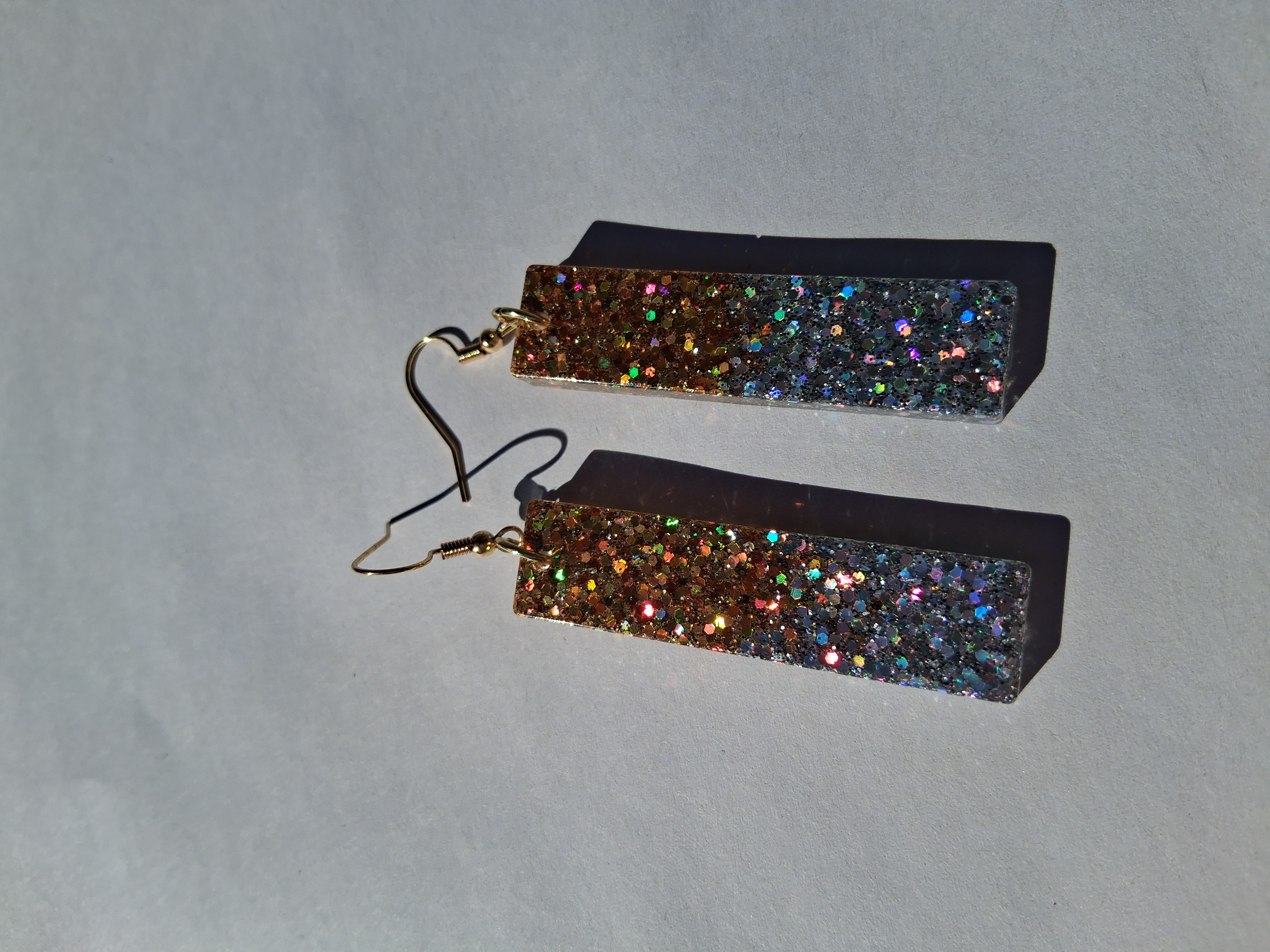Glitter Bar Drop Earrings