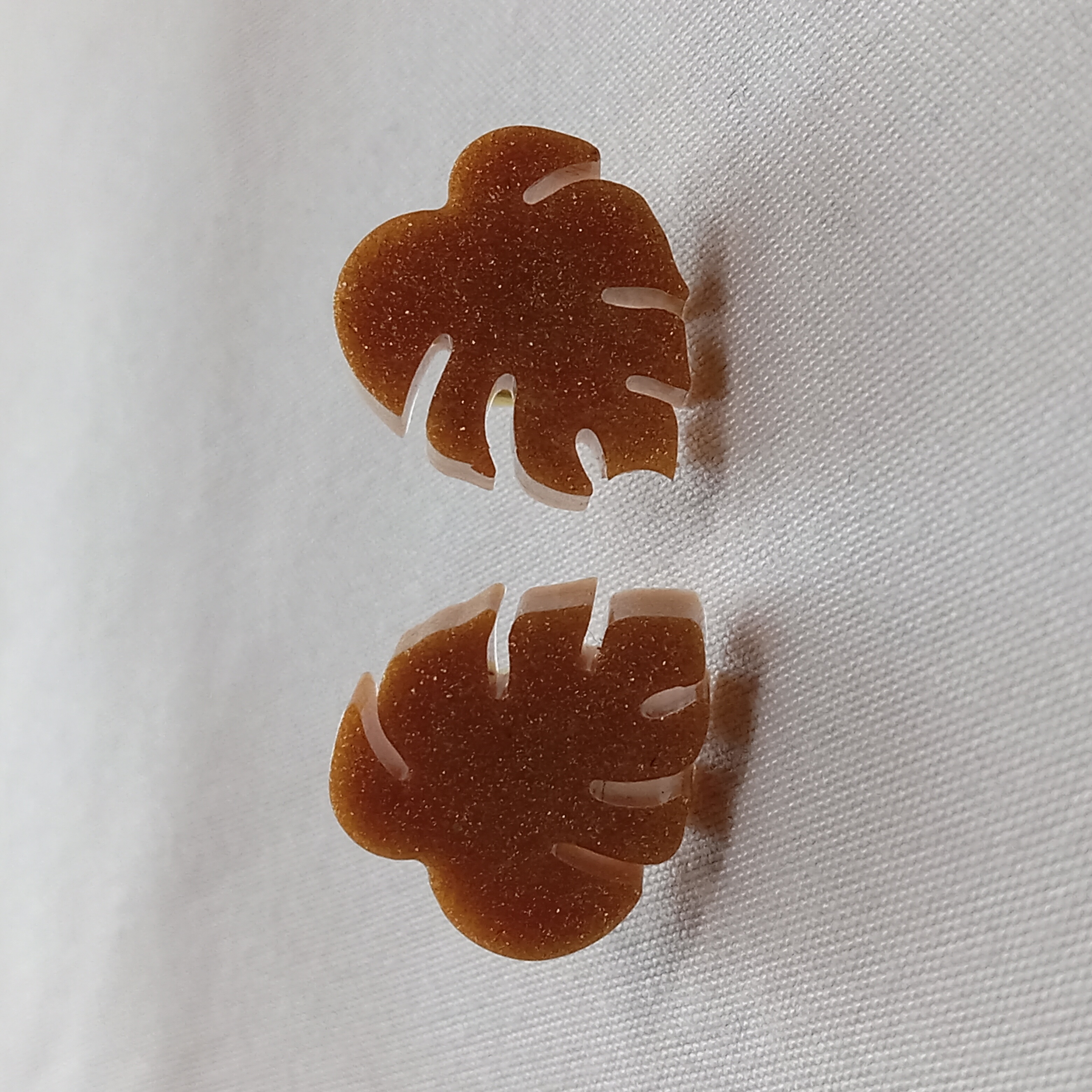 Monstera Leaf Resin Earrings