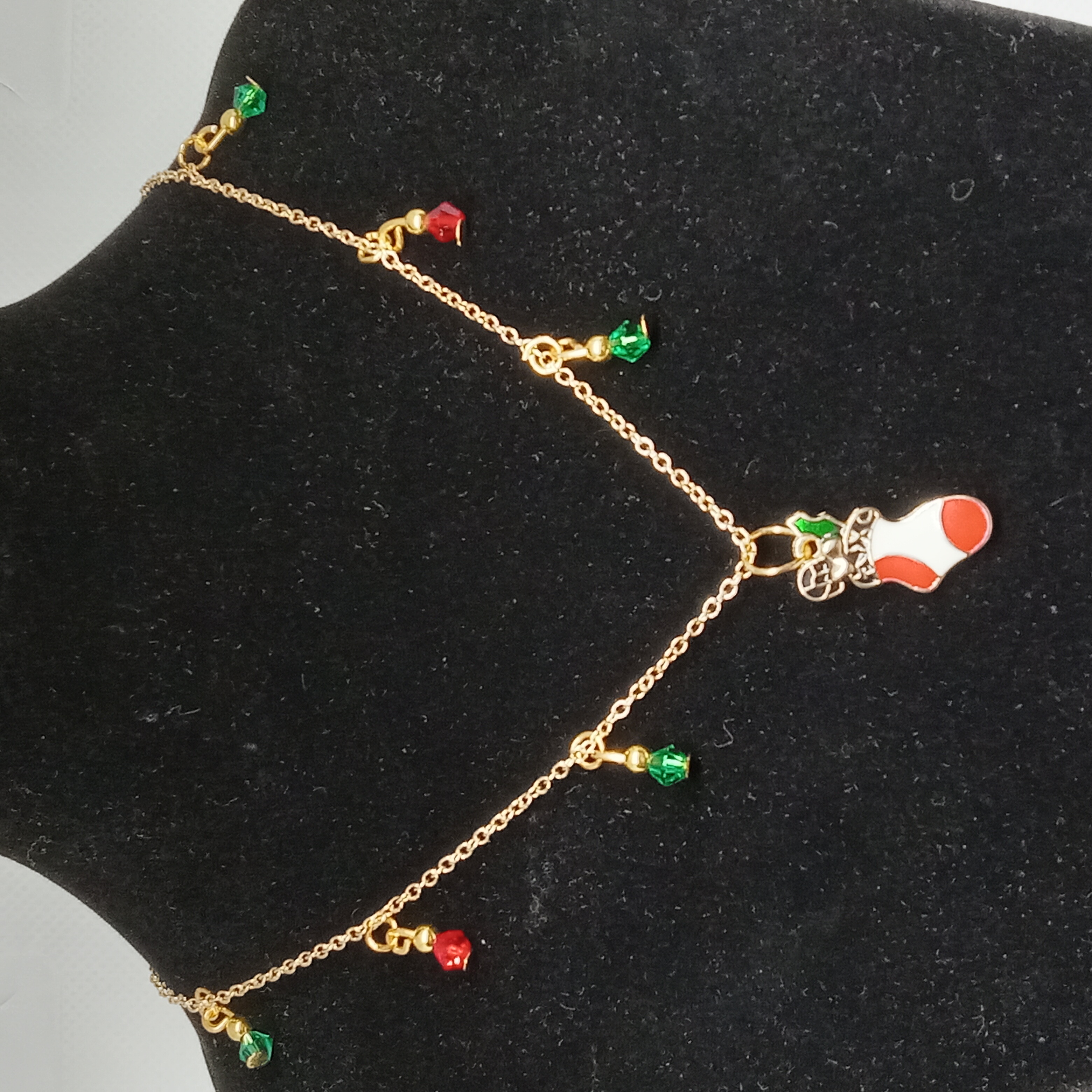 Christmas Stocking Charm Necklace