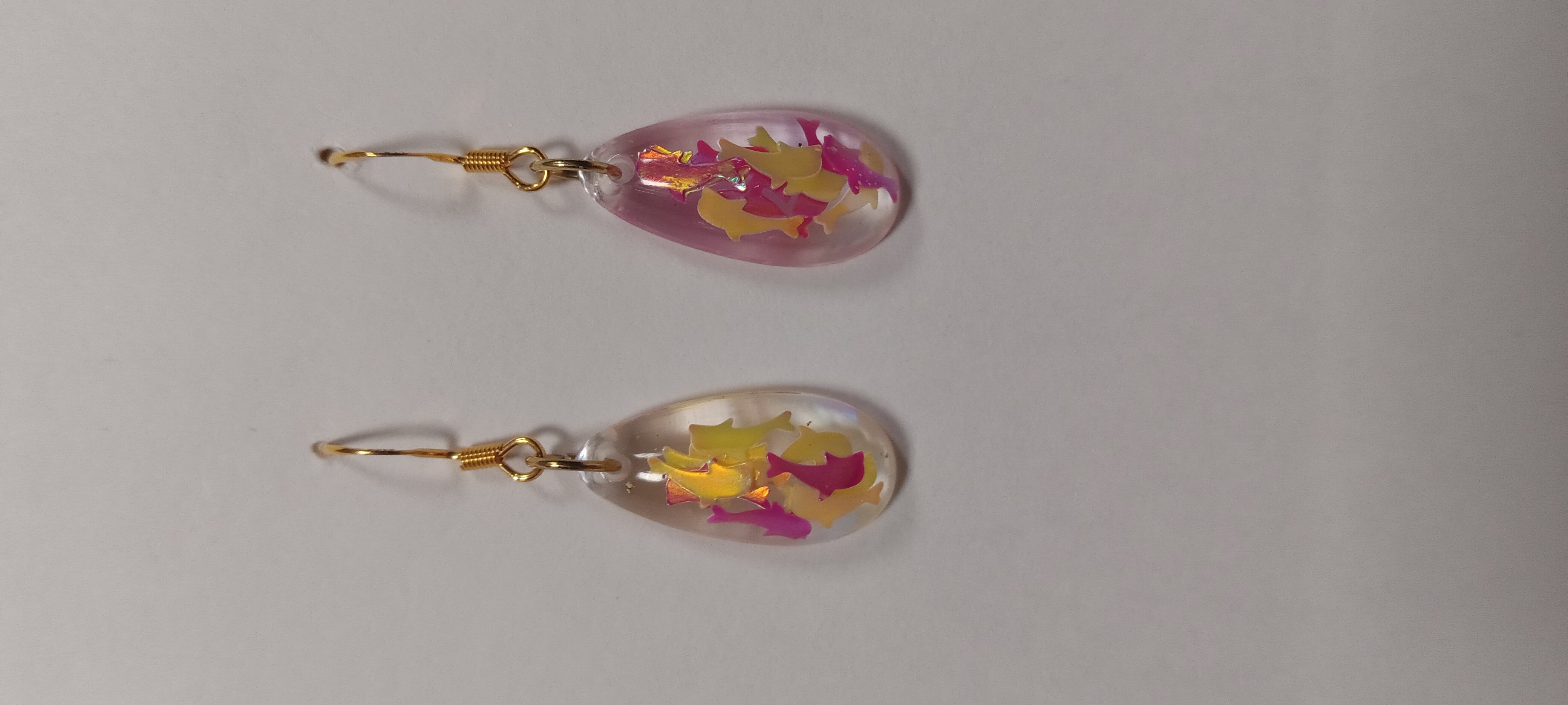 Resin Dolphin Drop Earrings