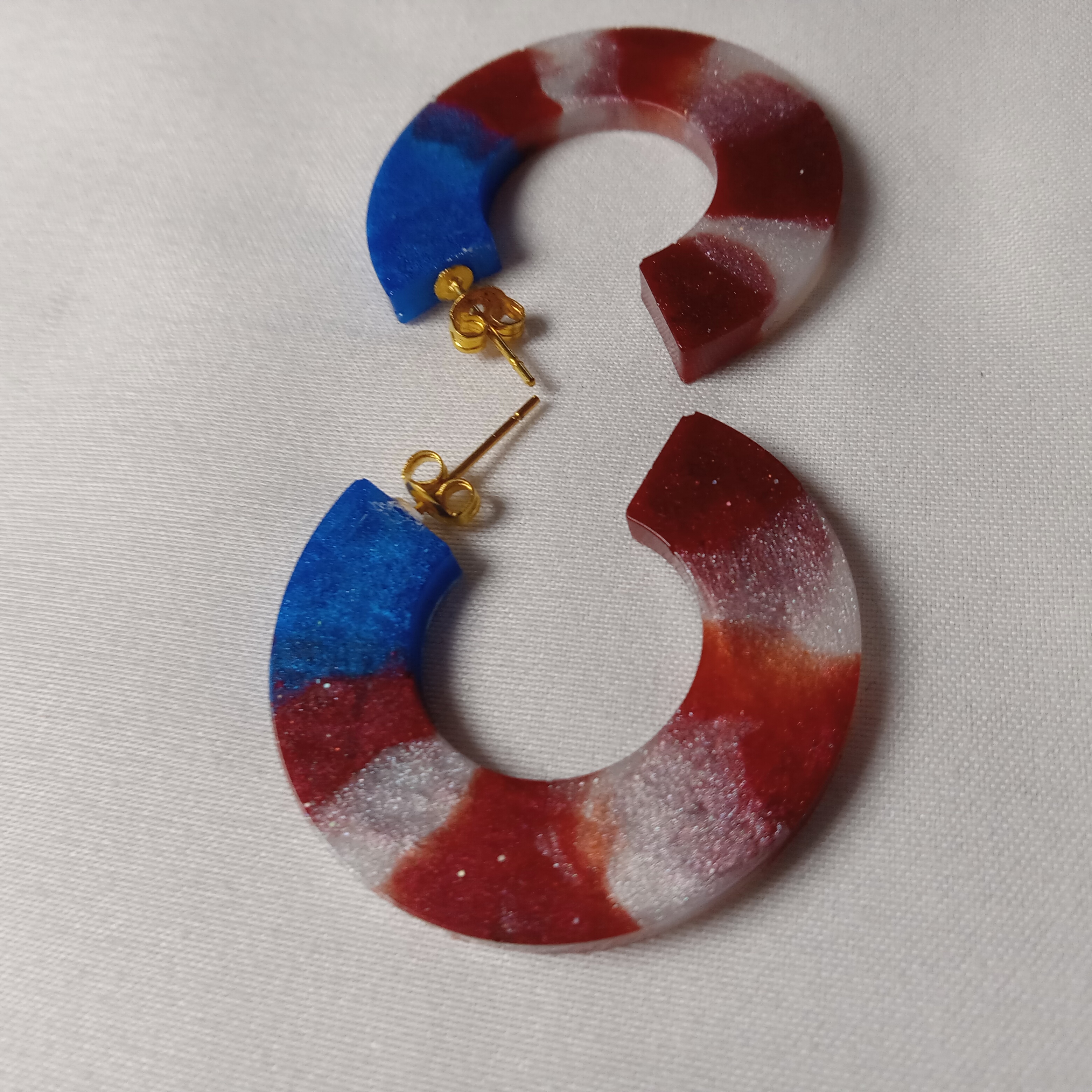 Bold Resin Hoop Earrings